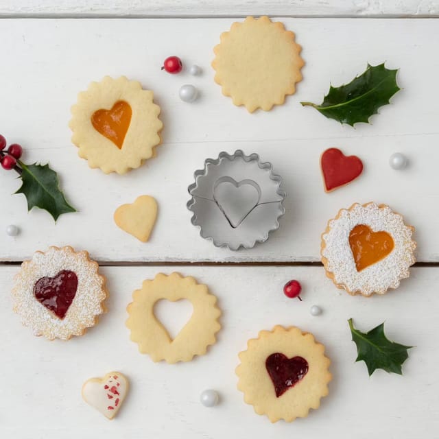 Ausstecher Linzer mit Herz Plätzchenform - Zenker