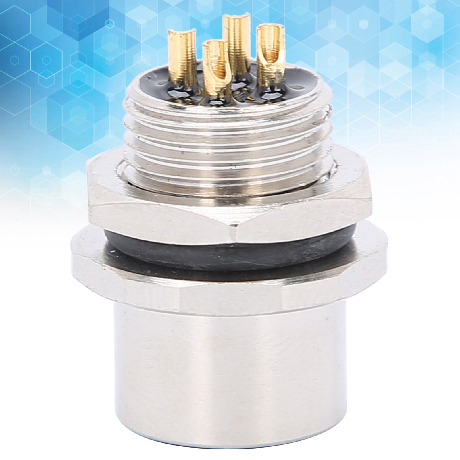 M12-b-s4-m121 Frontmontagebuchse Mit Wasserdichtem M12-stecker