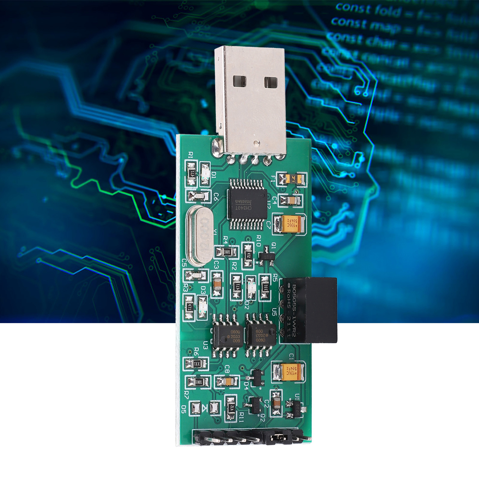 Optisch Isoliertes Usb-zu-ttl-seriell-port-modul Mit 3,3-v- Und 5-v-ttl-ausgang.