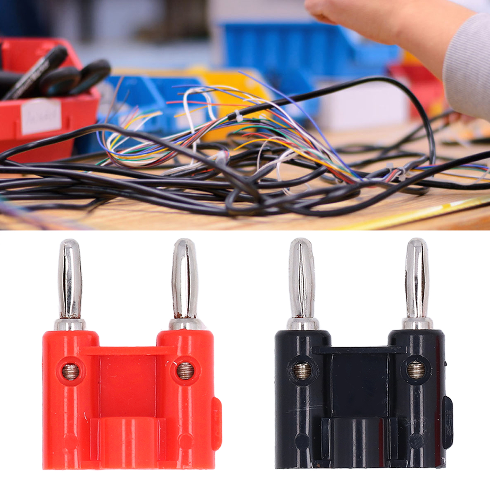 2 X 4 Mm Doppelreihige Bananenstecker, Lautsprecheranschluss, Audioanschluss, Kreuzstecker Für Laterne