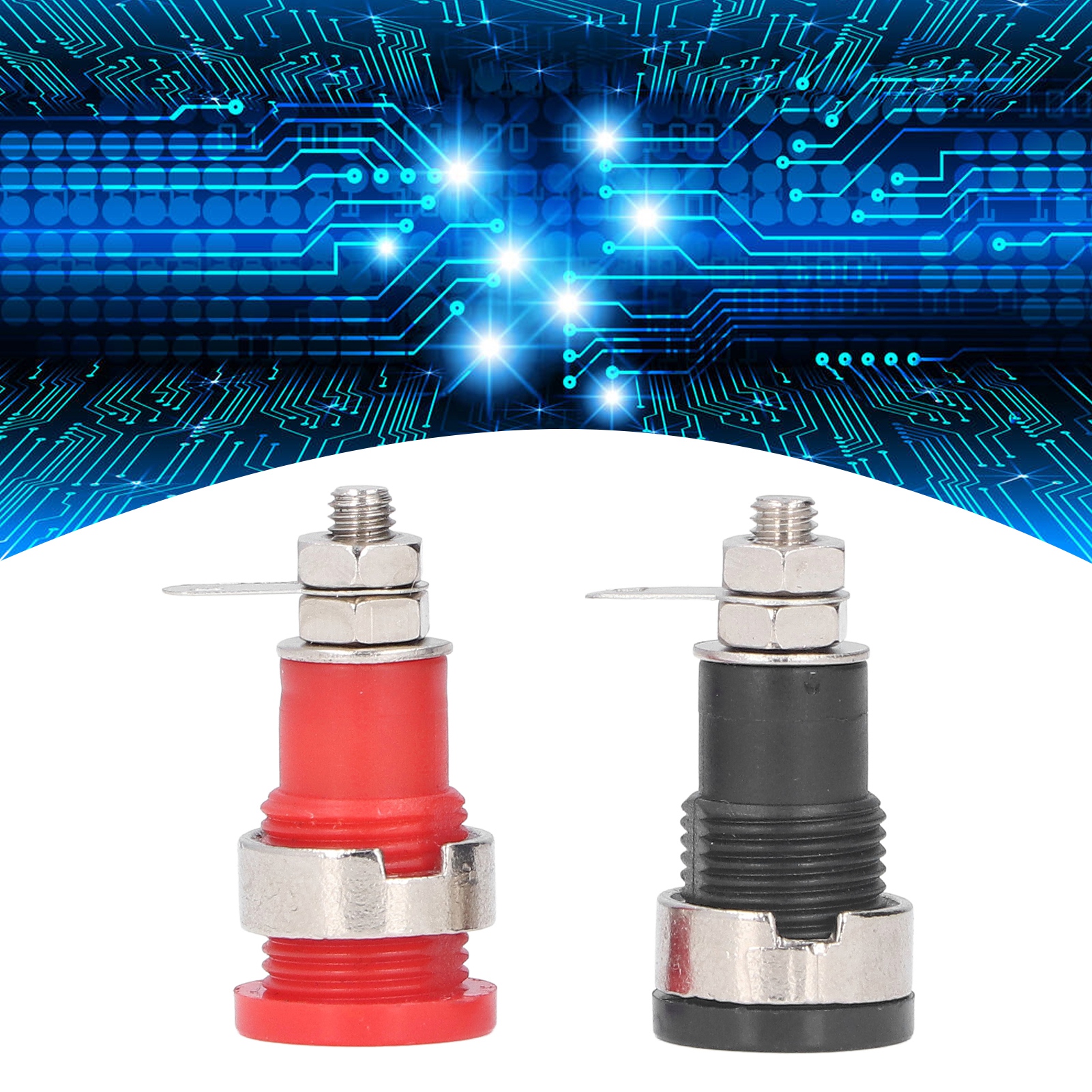 10 Sets Roter Und Schwarzer Sicherheitssteckdosen Für Das Armaturenbrett, 4 Mm Bananenstecker, Reine Kupferanschlüsse.