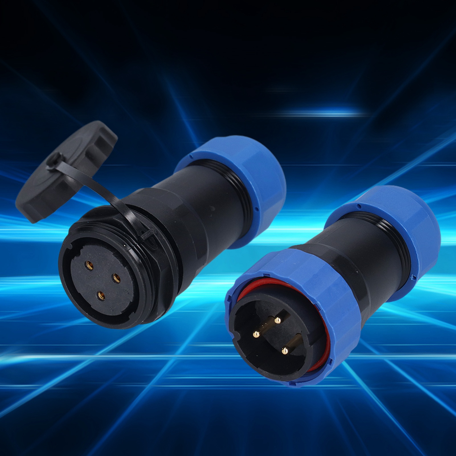 Sp28 Wasserdichter Stecker/buchse Für Die Luftfahrt (ip68), 380 V, 25 A, 3 Pins.