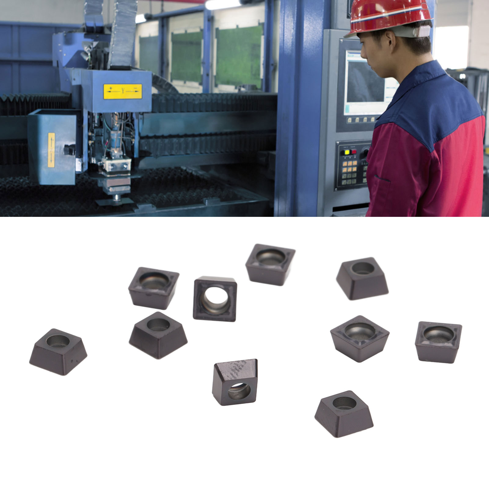 10 Cnc-hartmetall-wendeschneidplatten/box, Beschichtete, Indexierbare Hartmetall-schaftfräser, Schneidwerkzeuge Für Metalldrehmaschinen Spmt040204-hd