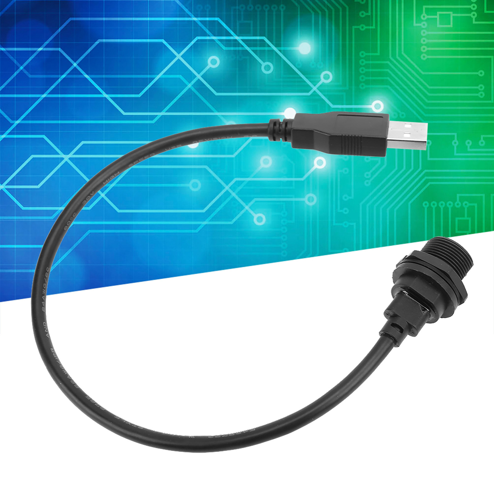 Wasserdichter Usb-anschluss E10mc-tf-f/u2-am, Micro-usb-buchse/usb-2.0-stecker Mit Kabel, Rückseitiger Stecker, 0,3 M