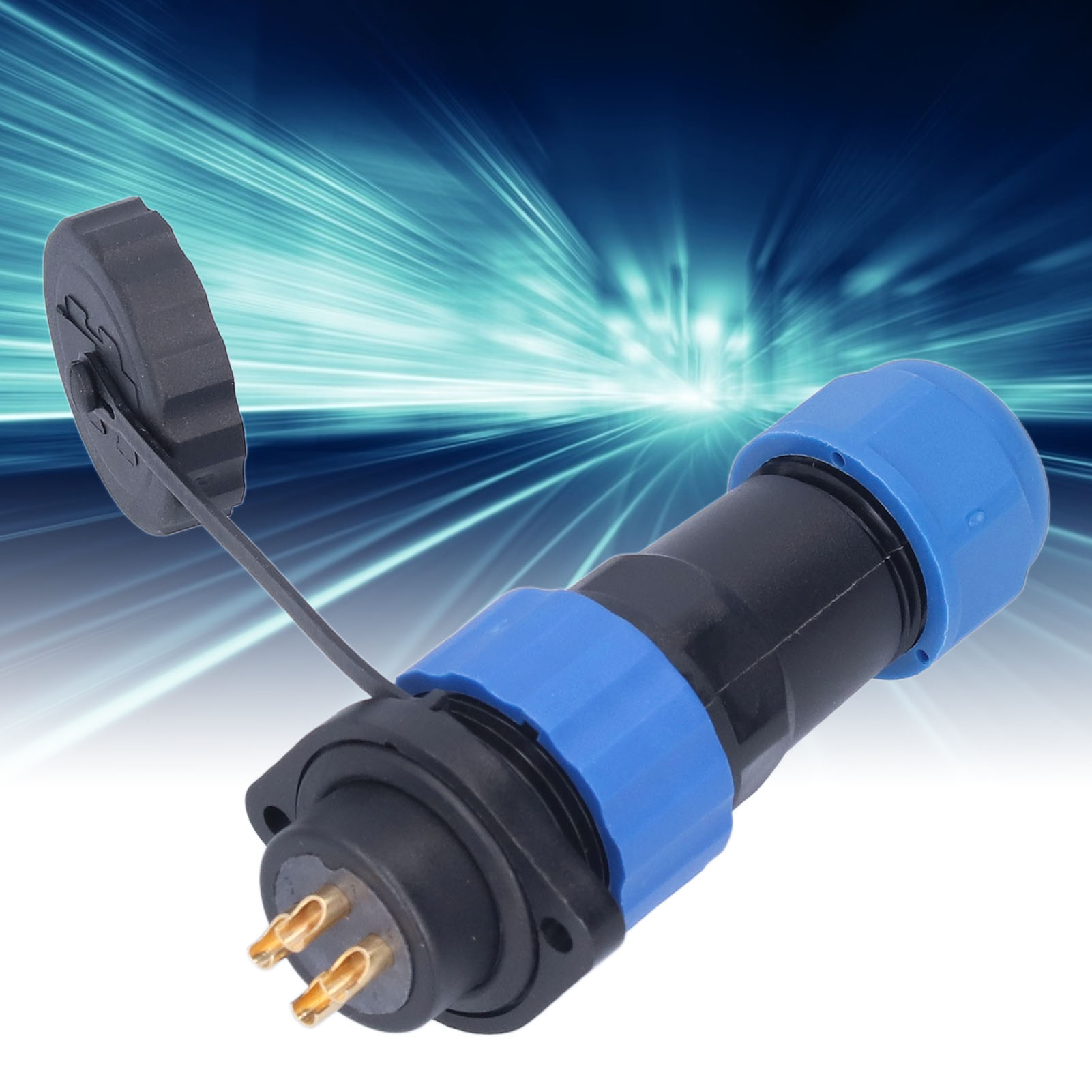 Sp20 Flansch-wasserdichtsteckverbinder Für Die Luftfahrt, Ip68 Stecker/buchse, 4-polig, 380 V, Wasserdicht