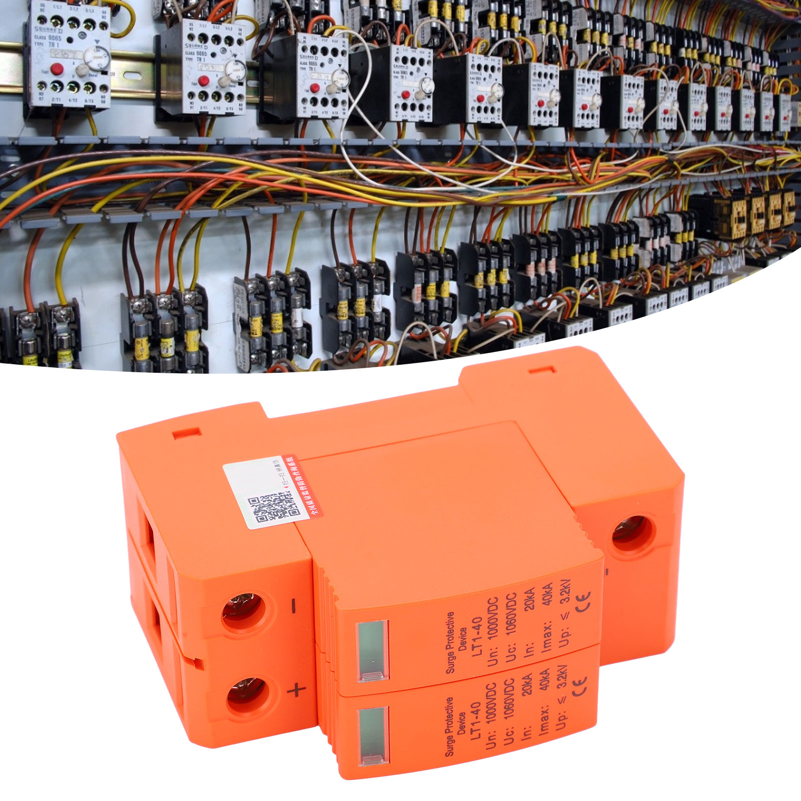 Gleichstrom-photovoltaik-überspannungsableiter, 2 Pf, 40 Ka, 1000 V Dc, Mit Fernsignalisierung.