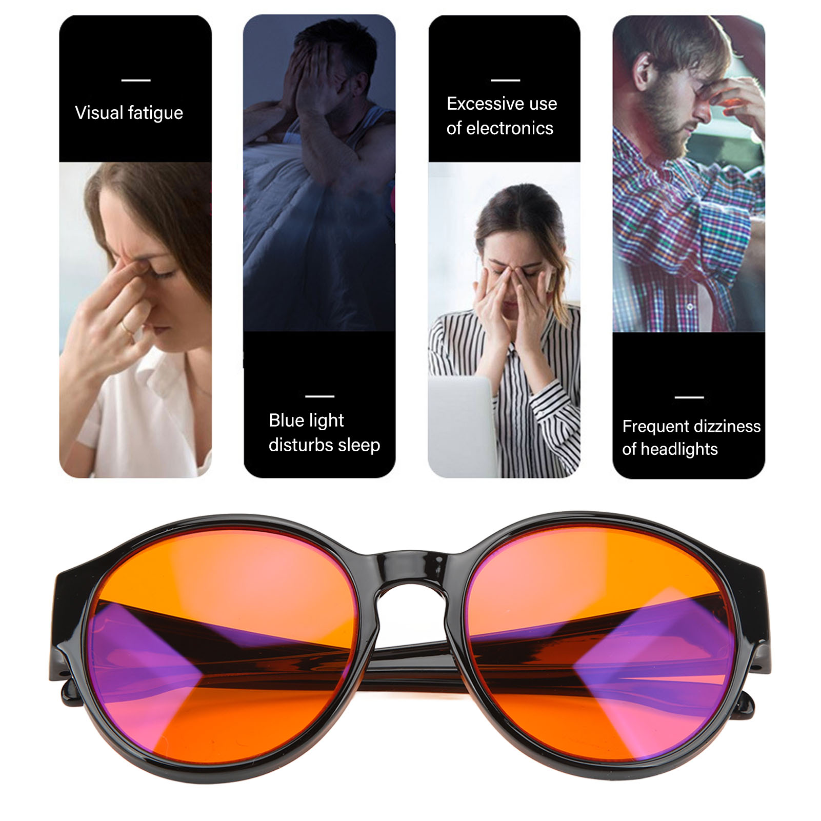 Schutzbrille Gegen Blaue Lichtstrahlung Im Bereich Von 400-500 Nm (runde Gläser)