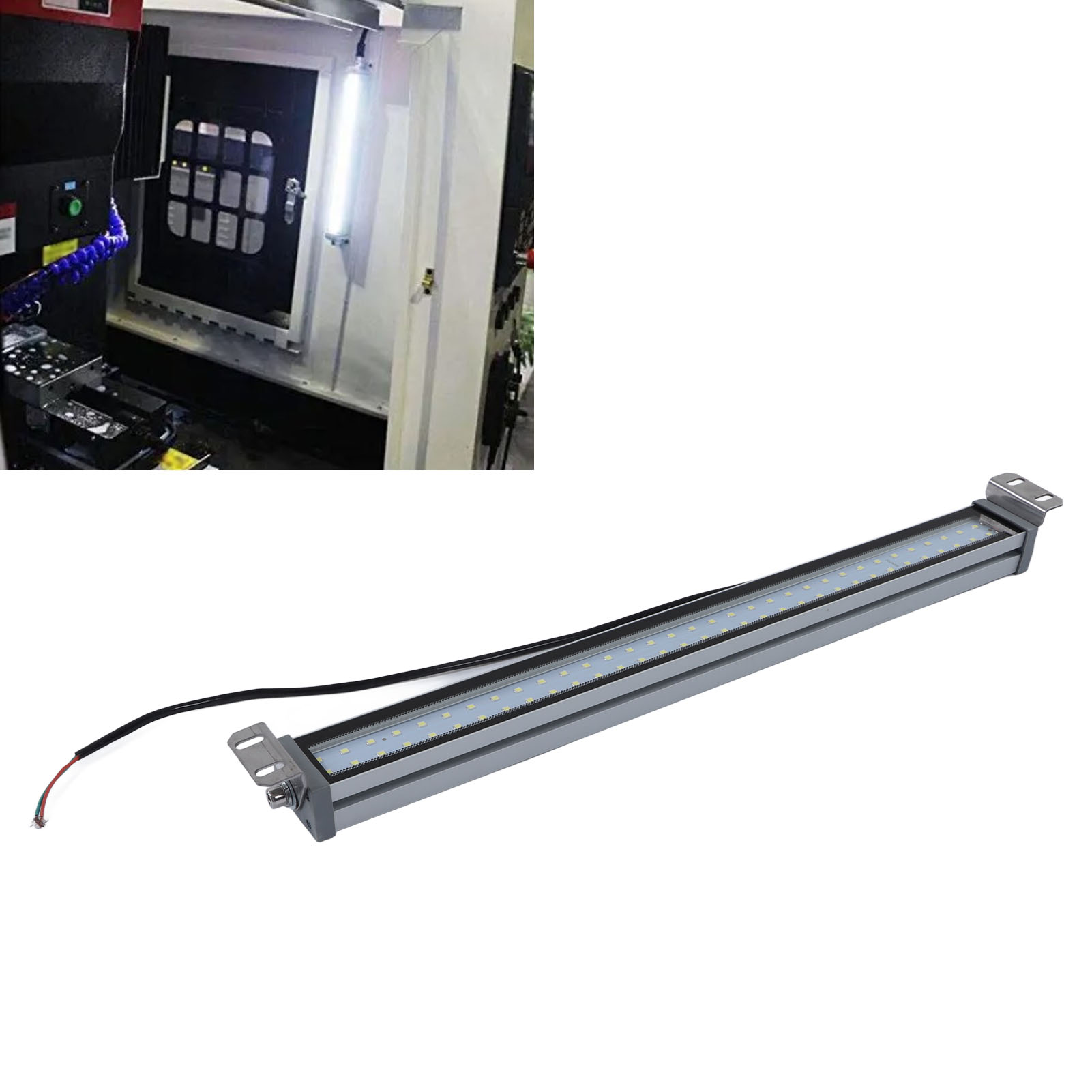 Led-arbeitsleuchte Für Cnc-drehmaschinen, 24v/36v, Ip67 Wasserdicht Und Explosionsgeschützt, Lichtleiste Aus Gehärtetem Glas, Überdimensioniert 15w.