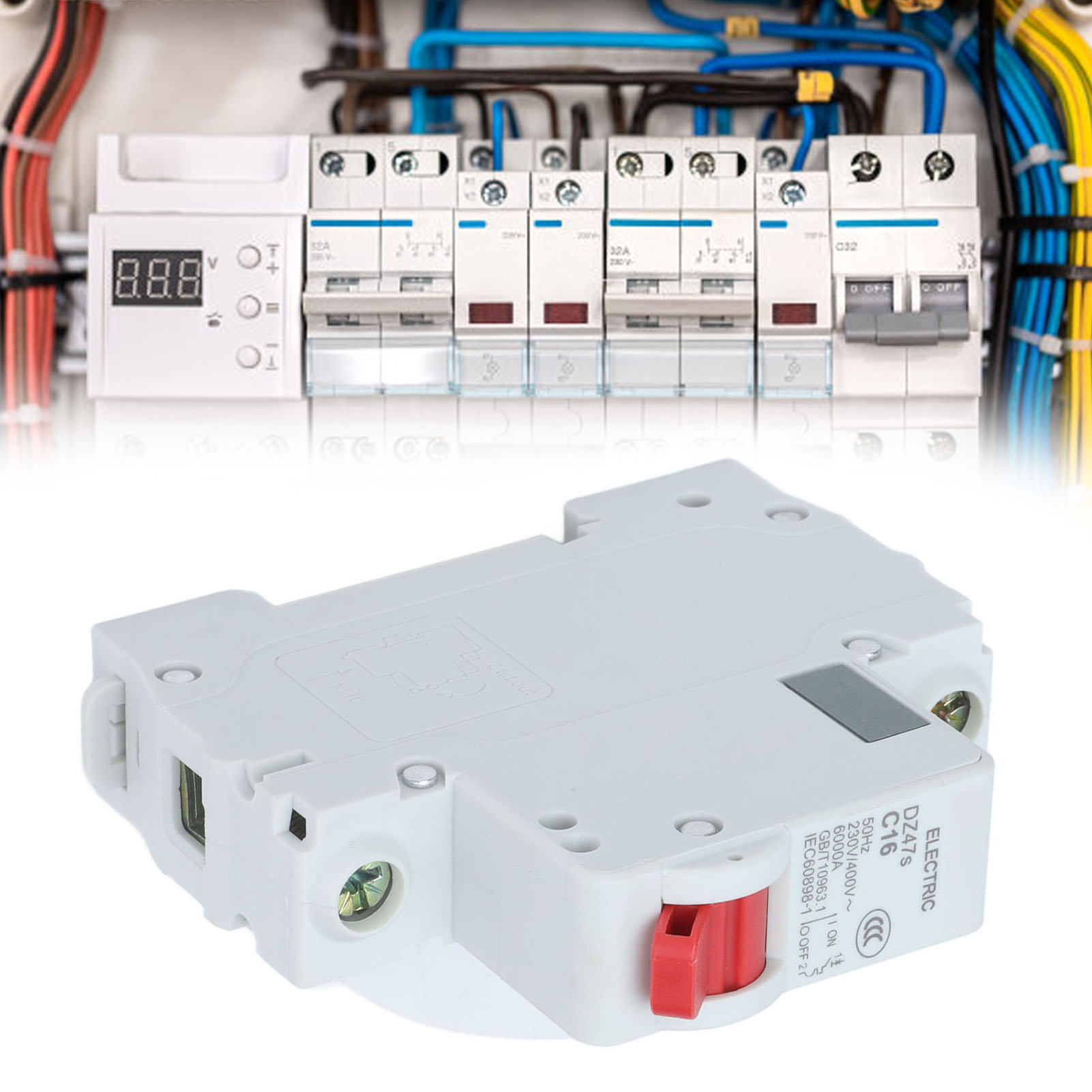 Leitungsschutzschalter Dz47s C16 1p 16 A, Din-schienenmontage, Niederspannung 230 V/400 V, Abschaltvermögen 6000 A