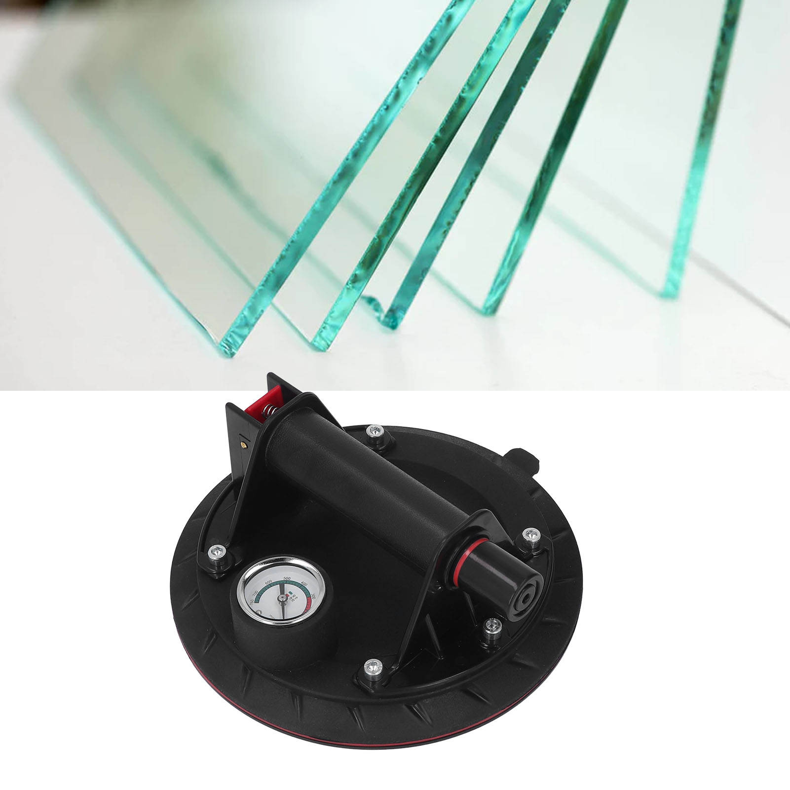 20 Cm Saugnapf Zum Anheben Großer, Dicker Glasfenster. Saugnapf-hebewerkzeug Mit Manometer, Geeignet Für Fenster Und Granit. Manuelle Bedienung.
