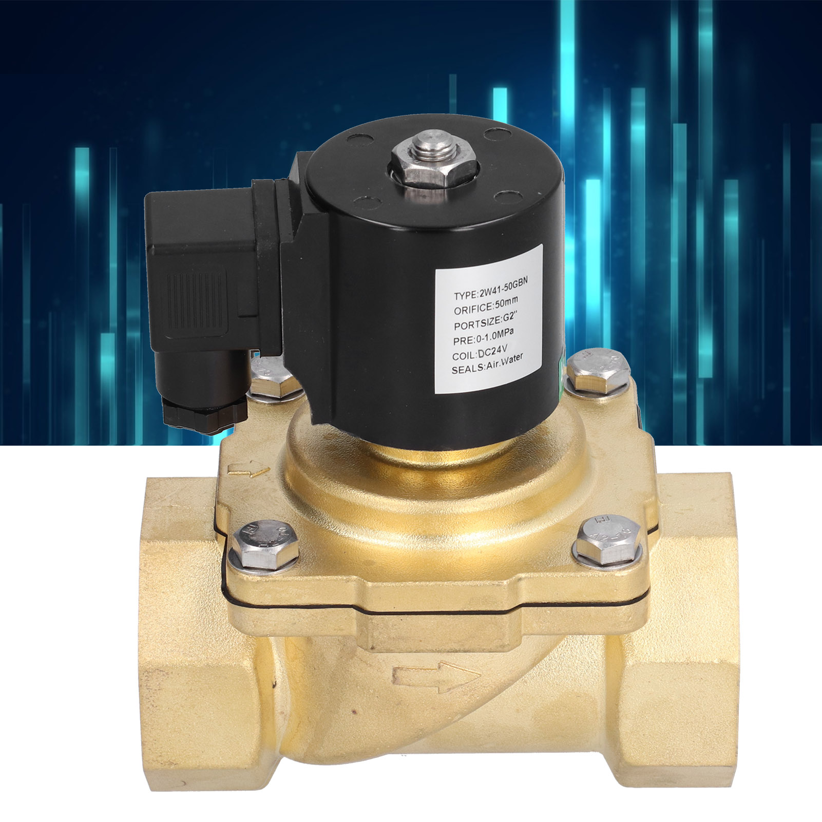 Direktziehendes Membranmagnetventil G2" 2w41-50gbn, Normalerweise Geschlossen, 24 V Dc