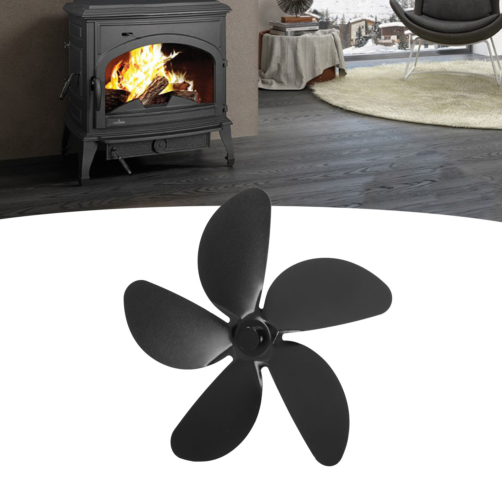 Kaminventilatorflügel, 5-flügelige Ventilatorflügel Aus Aluminiumlegierung, Zubehör, Ventilatorflügel Aus Aluminiumlegierung