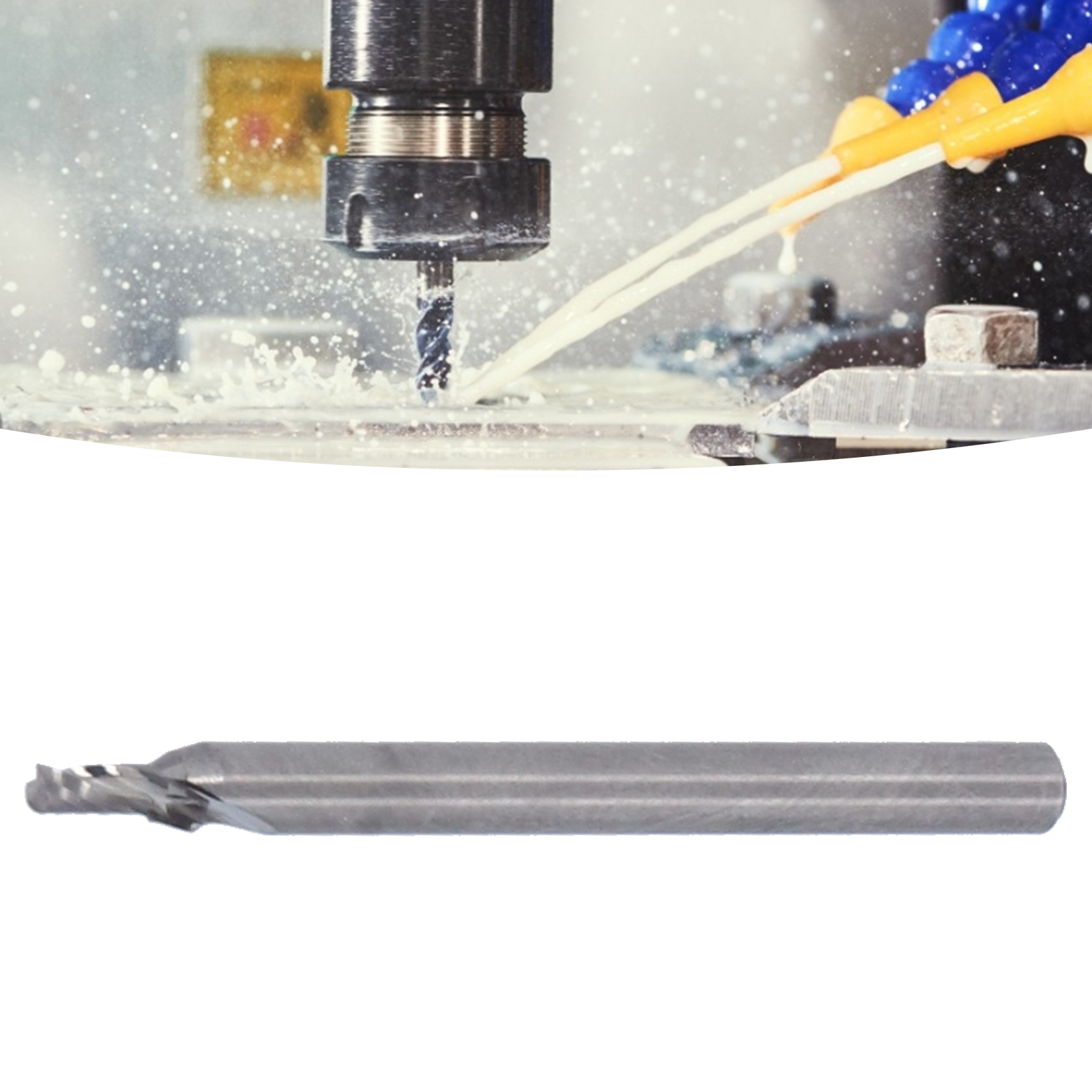 Einschneidiger Aluminium-spiralfräser Für Cnc-graviermaschinen, 3,175 X 2 X 4 Mm