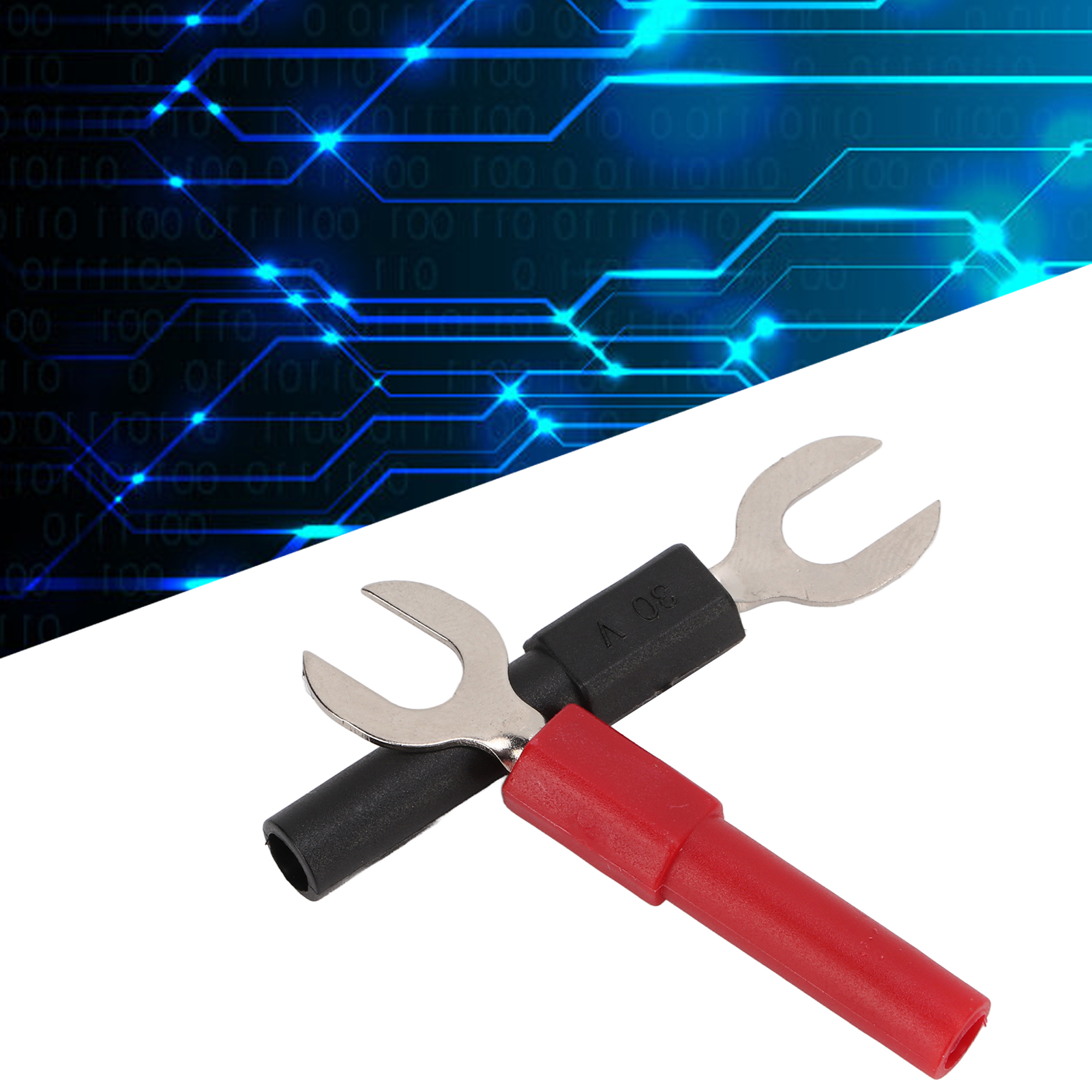 Mit U-förmigem Stecker Mit 4 Mm Sicherheitsbananenstecker Am Ende, Rot Und Schwarz, 5 Stück Pro Set, J.20016. 6 Mm U-förmiger Stecker, 6 Mm Y-förmiger Stecker.