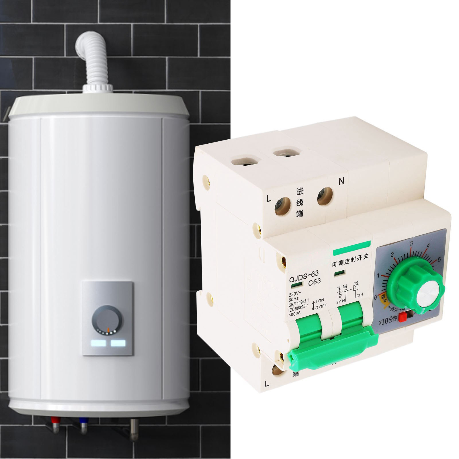 Qjds-63 Einstellbarer Smart-timer, Hochleistungs-wasserpumpensteuerung, 230v Zeitverzögerungs-leistungsschalter