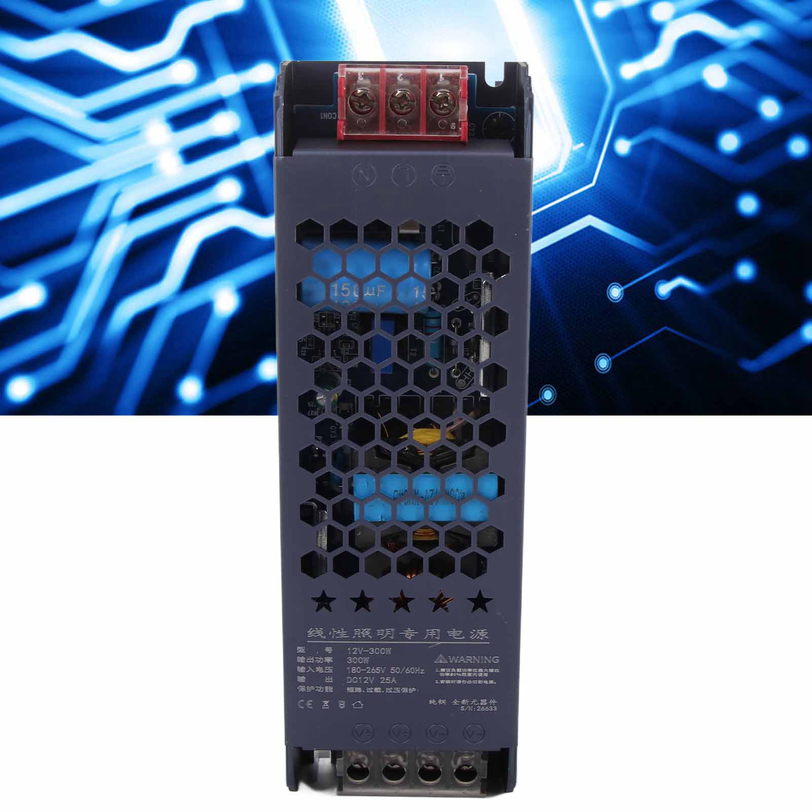 300-w-magnetschaltnetzteil Mit Schwarzer Magnetleiste Für Magnetbeleuchtung, Wechselstrom 175–250 V, 12 V
