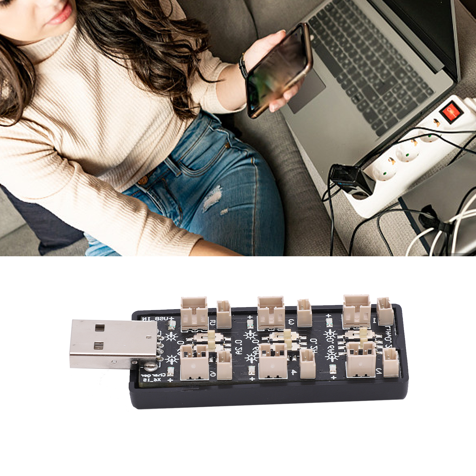 Sechskanal-usb-akkuladegerät Bis 3,8 V