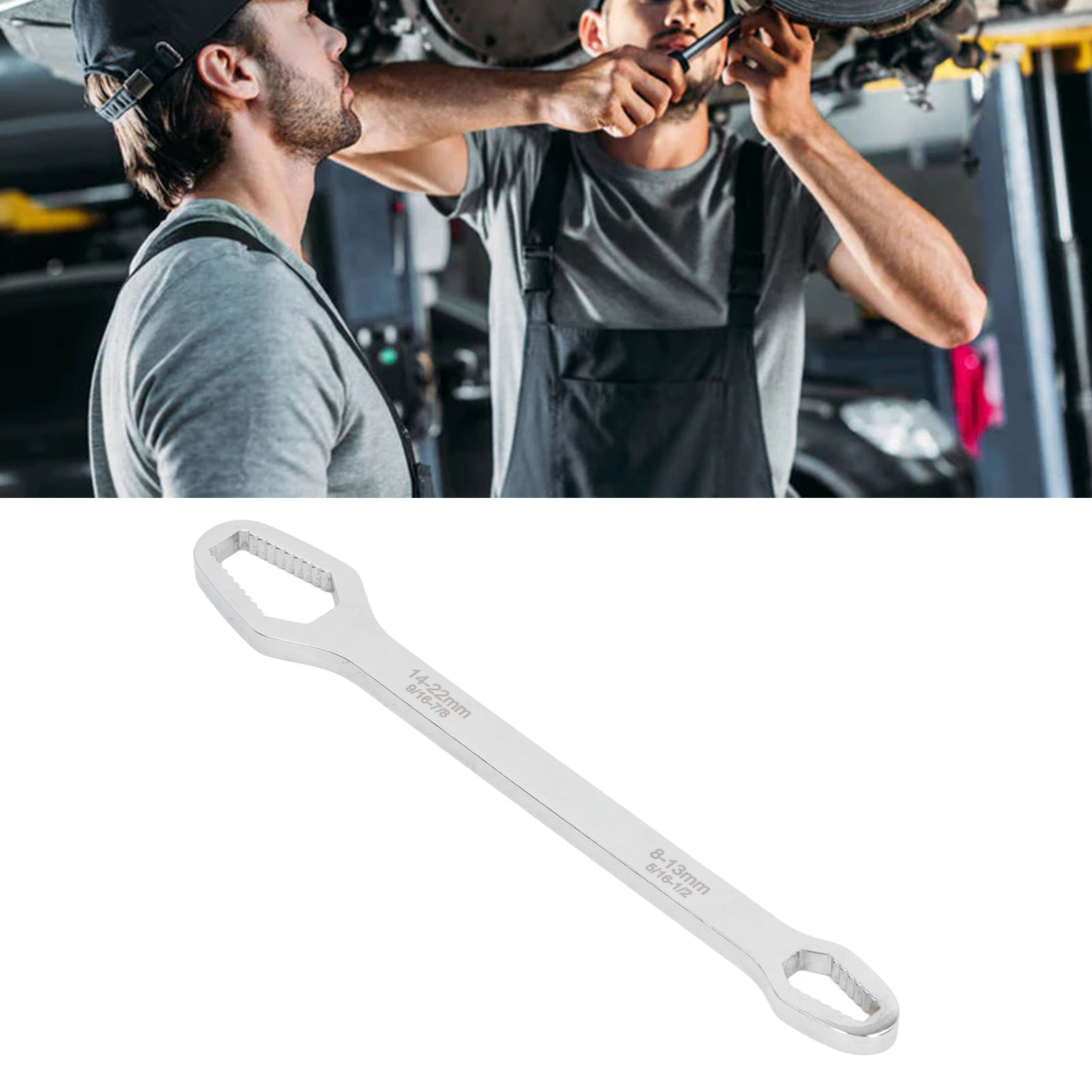 Mm Doppelseitiger Torx-schlüssel, Weiß, Dick, Verchromt Und Hochglanzpoliert.