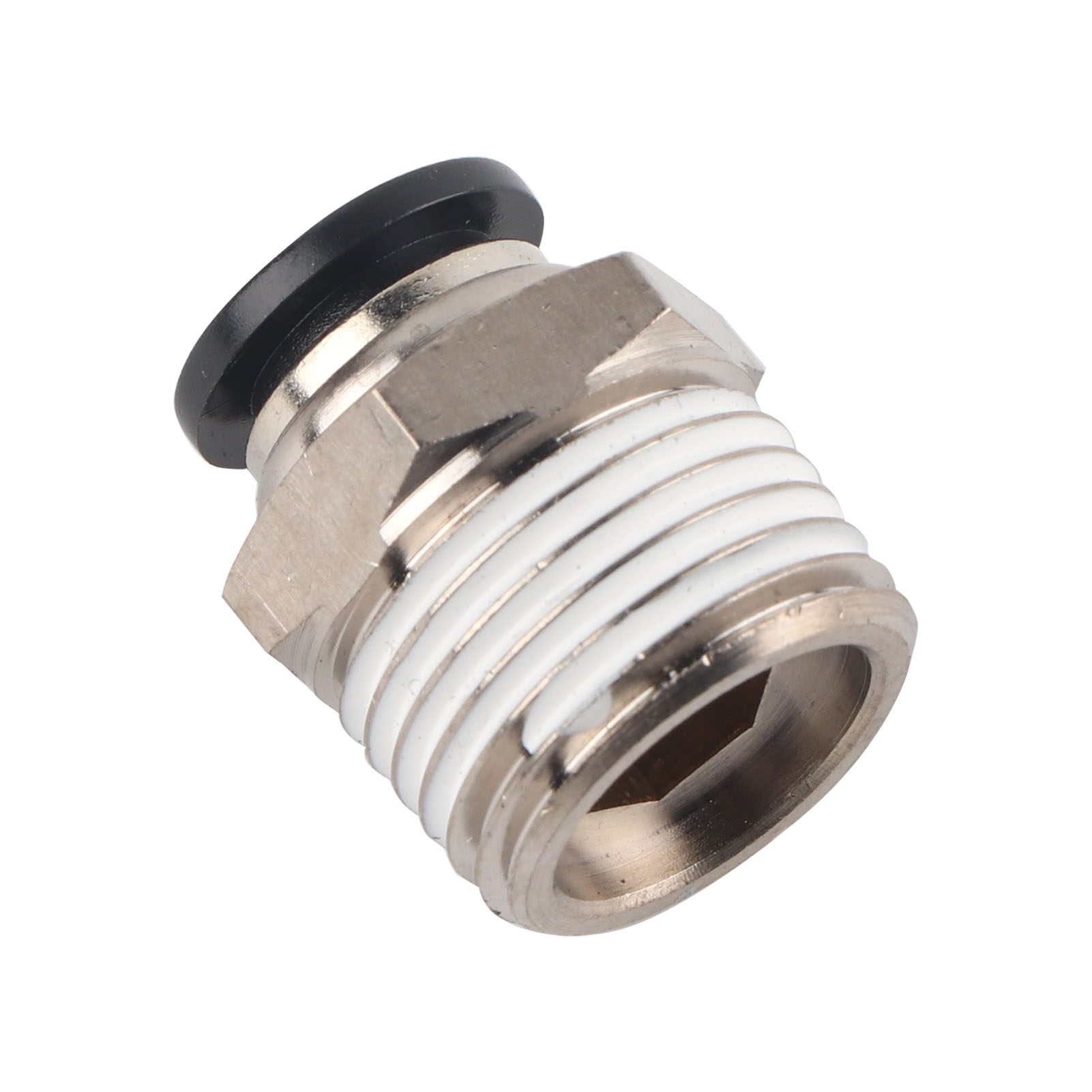 Satz Mit 10 Pneumatischen Schnellkupplungen Aus Verkupfertem Nickel, Schnellkupplungen Mit Geradem Außengewinde, 10-04