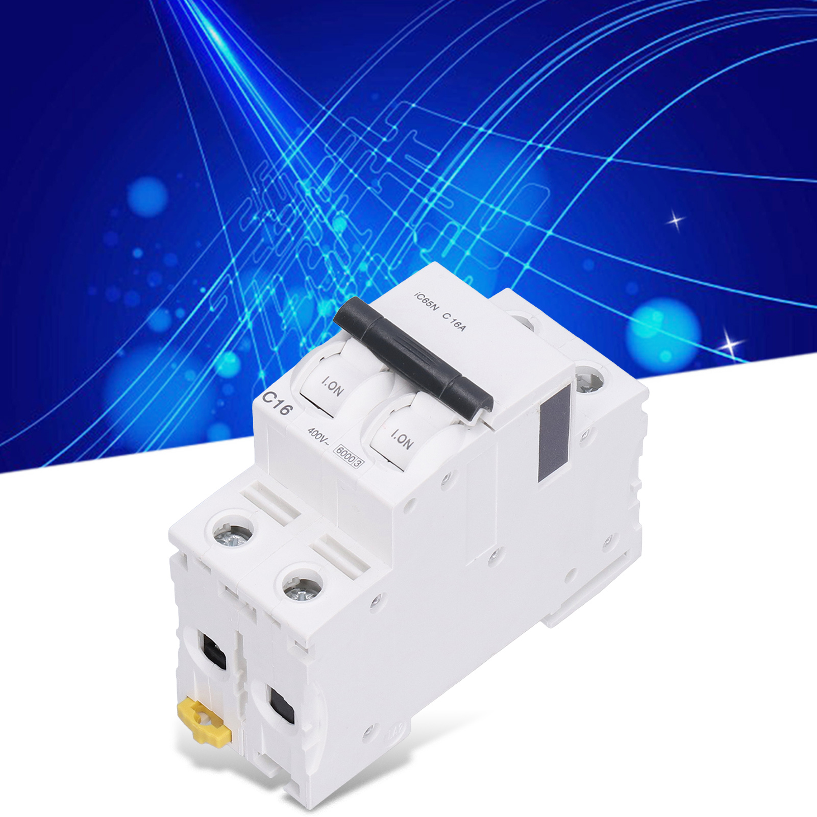 Leitungsschutzschalter Ic65n C16 2p Ac 400v 16a, Din-schienenmontage, Niederspannungs-abschaltvermögen 6000a, Silberkontakte