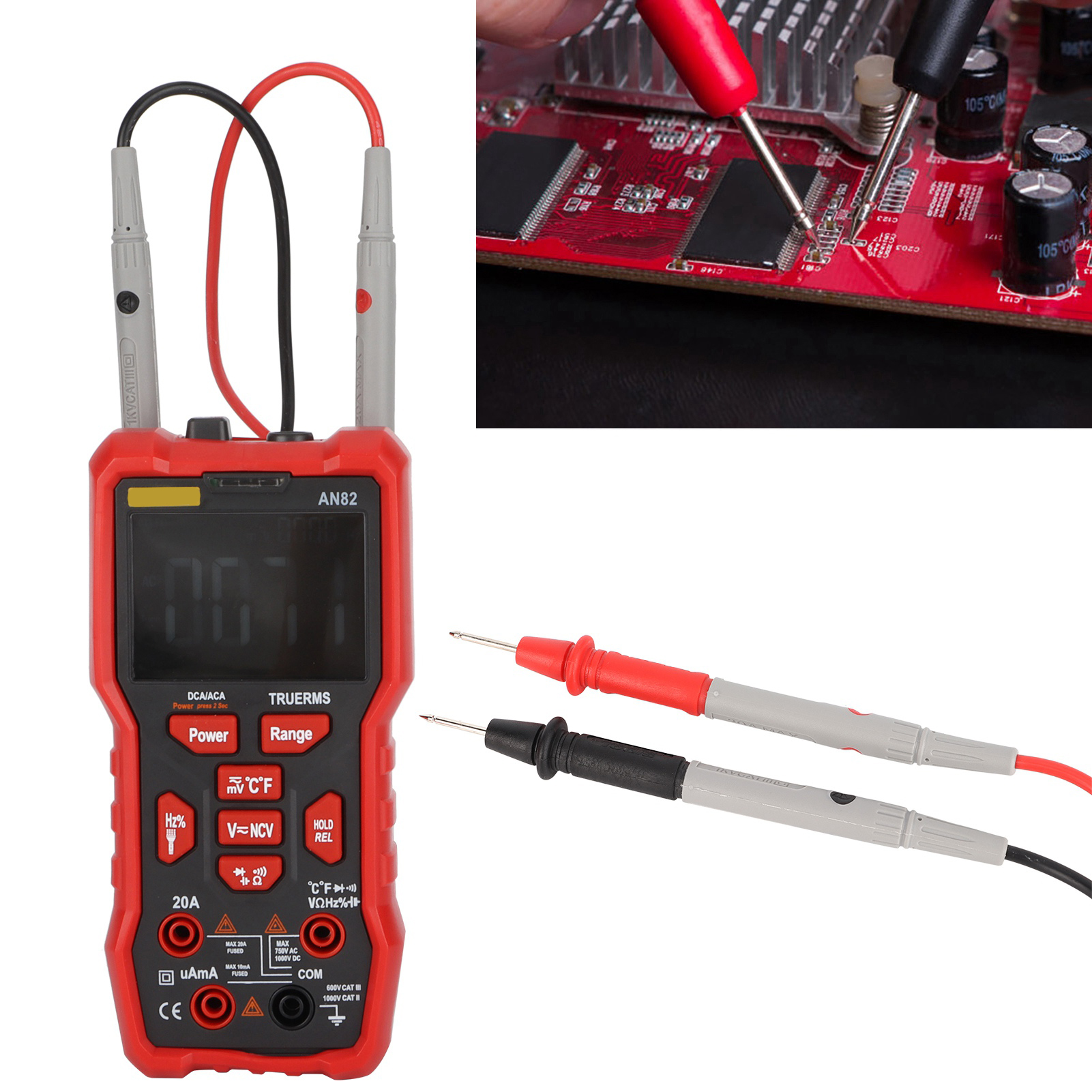 An82 Hochpräzises, Vollautomatisches Digitalmultimeter Mit Intelligenter Identifizierung Und Hitzebeständigem Design – Instrumente Für Elektrische Reparaturen