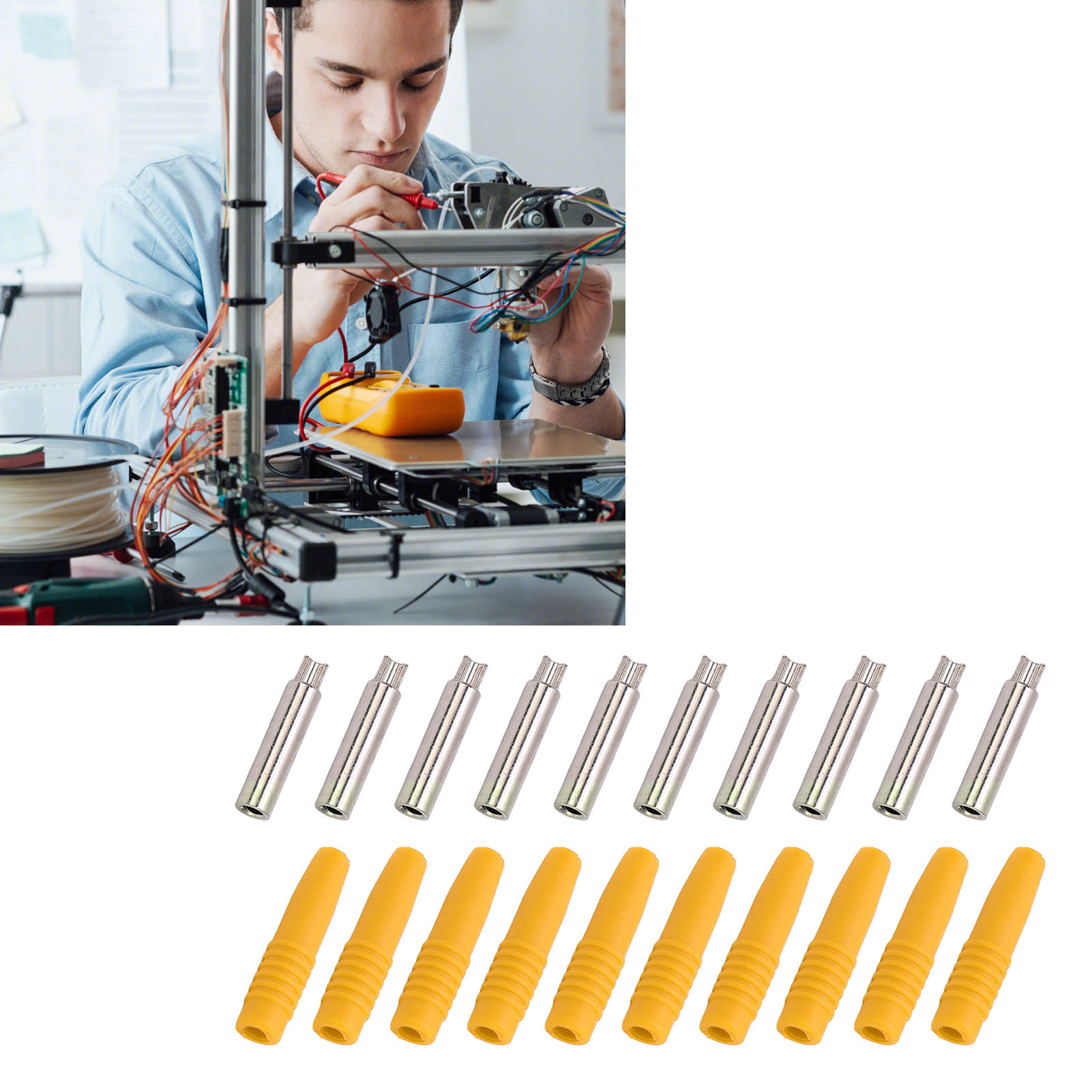 M1020m 2-mm-bananenblüten-buchse, Stift Aus Reinem Kupfer, Buchse, Metallspritzguss-buchse, Gelb