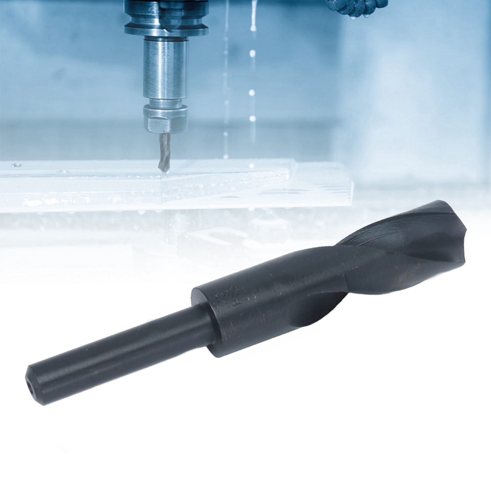 23 Mm (1/2 Zoll) Kurzschaftbohrer, Schnellarbeitsstahlbohrer Mit Geradem Schaft, Schwarzer Spiralbohrer.