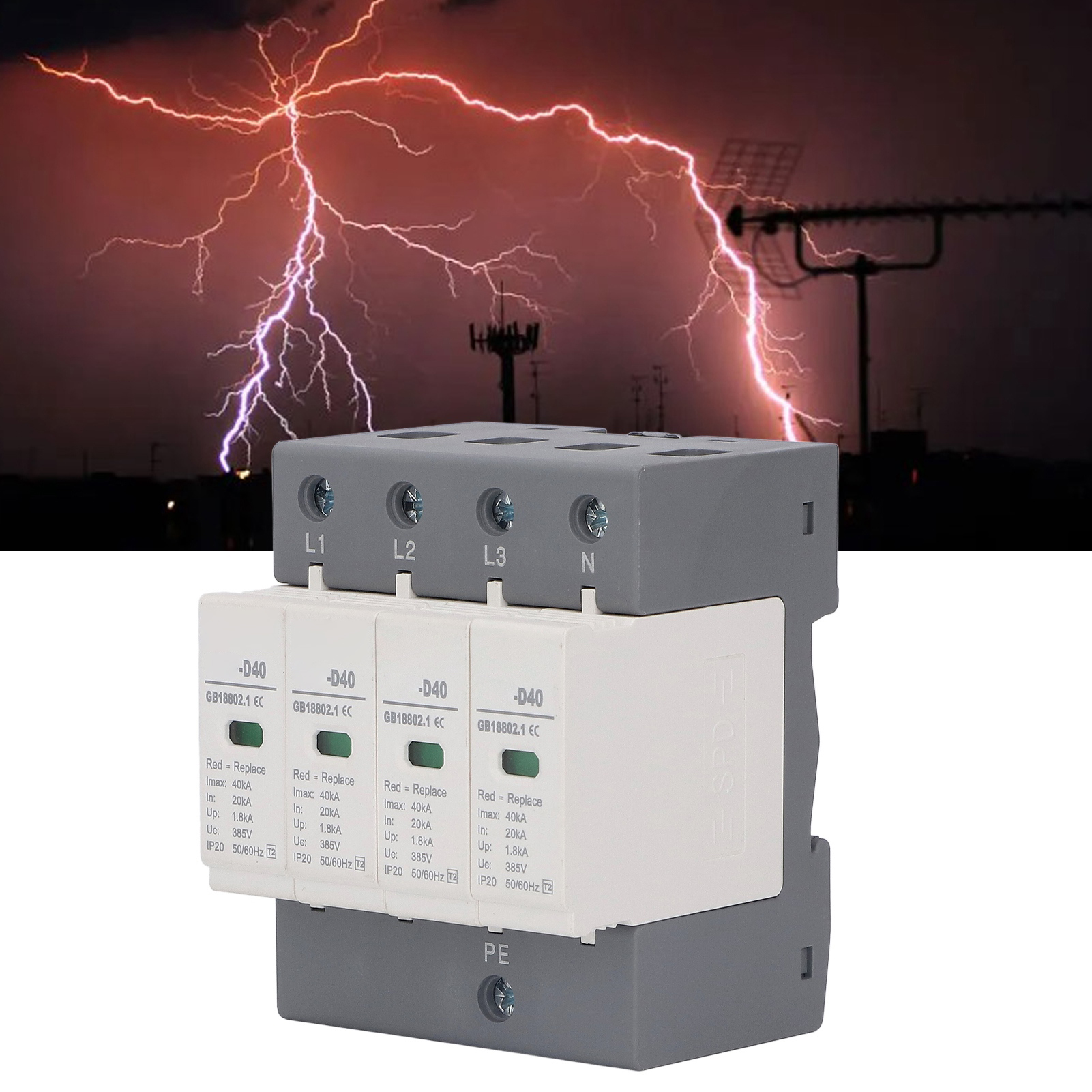 Chlt-d40 385v Ac 20ka-40ka/4p Überspannungsschutz