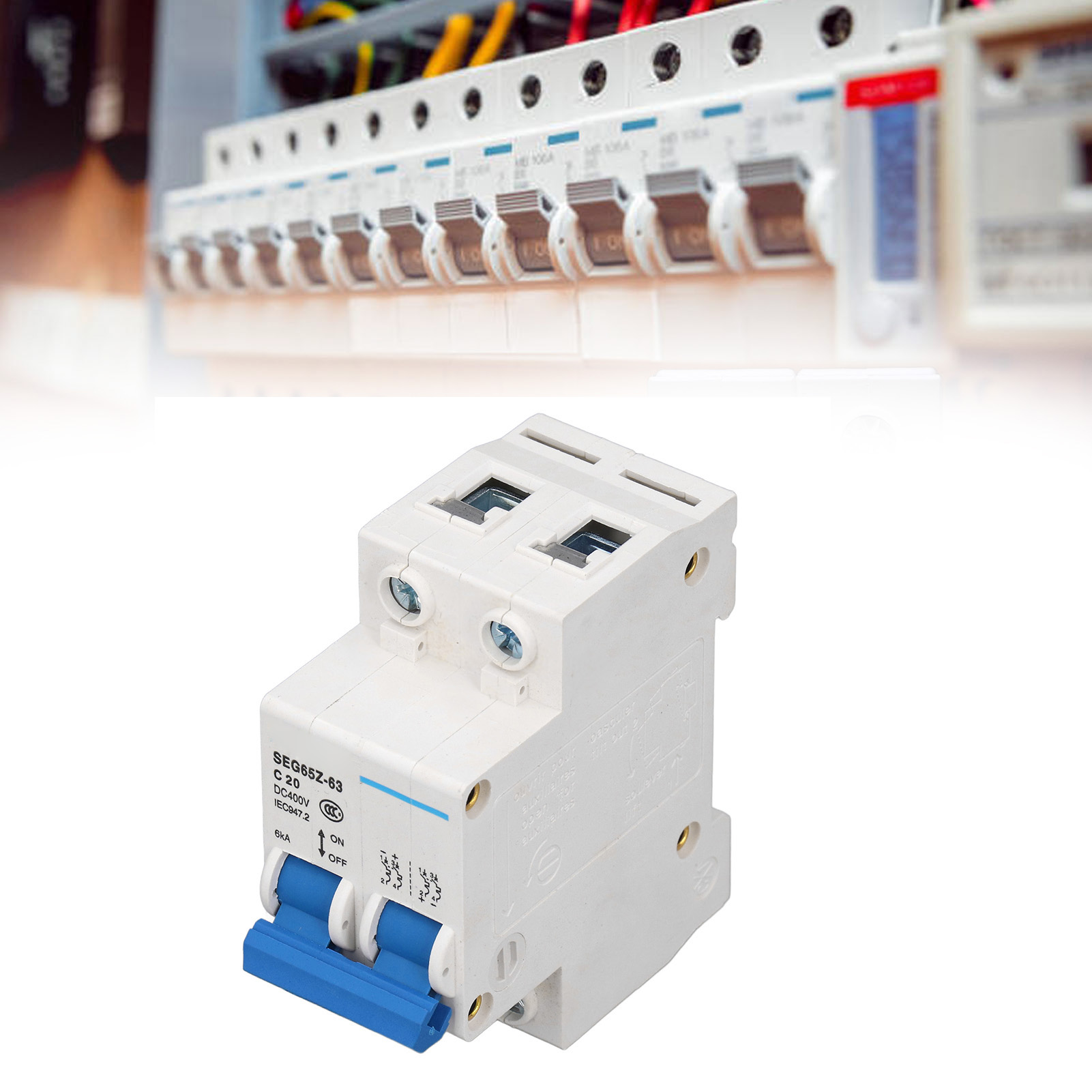 400-v-dc-photovoltaik-leistungsschalter, 6-ka-2-poliger Luftschalter, Seg65z-63c20