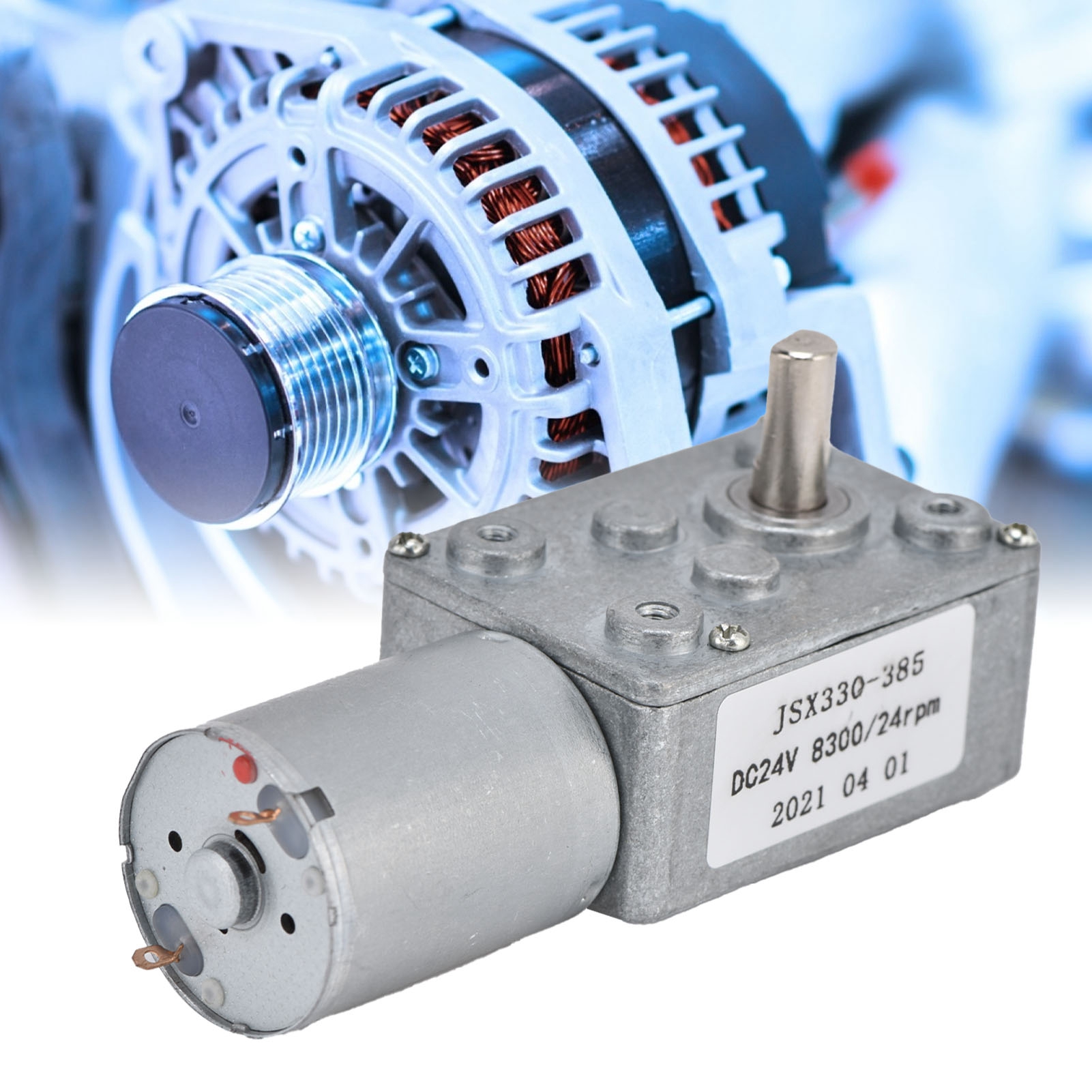 Jsx330-370 Gleichstrom-schneckengetriebemotor, 24 V, 24 U/min, Schneckengetriebewelle