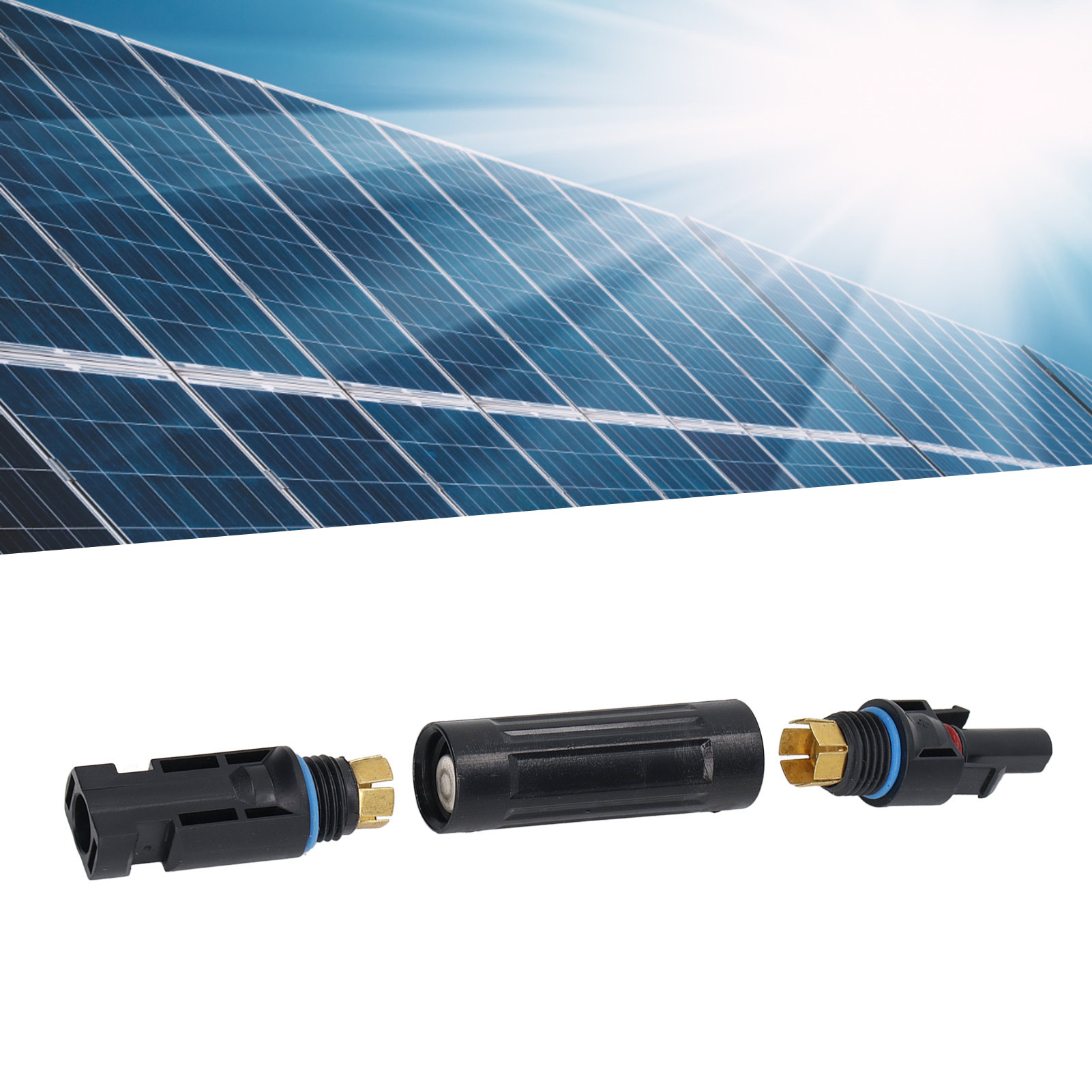 Der Photovoltaik-stecker Mc4 Verfügt Über Einen Integrierten Sicherungshalter Und Ist Gemäß Ip67 Wasserdicht Und Eignet Sich Zum Anschluss Von Solaranlagen.