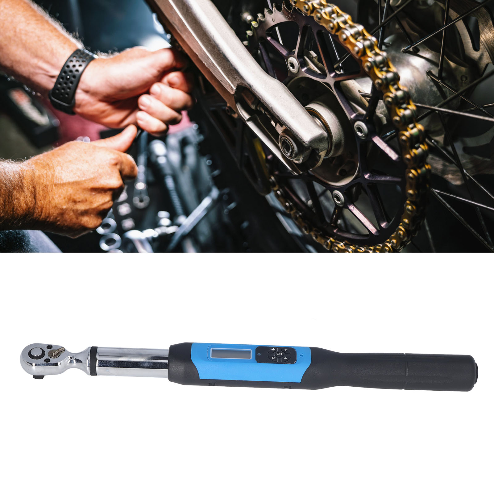 Digitaler Drehmomentschlüssel Wwj3-060 Mit Digitalanzeige, Voreingestellt Und Einstellbar, 3/8"-anschluss, 60 Nm Drehmoment
