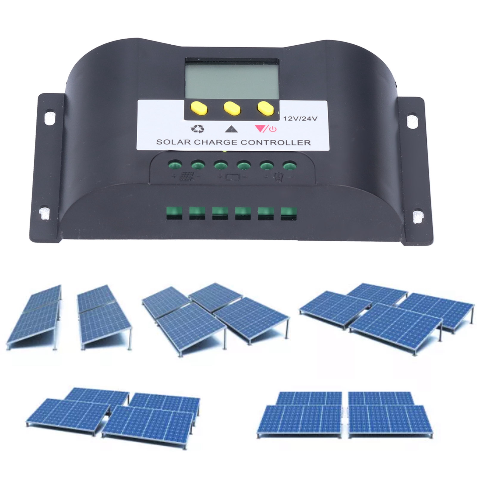 Intelligenter Pwm-solarladeregler Mit Lcd-bildschirm Und Einstellbarem Timer-steuerungsmodus 50 A