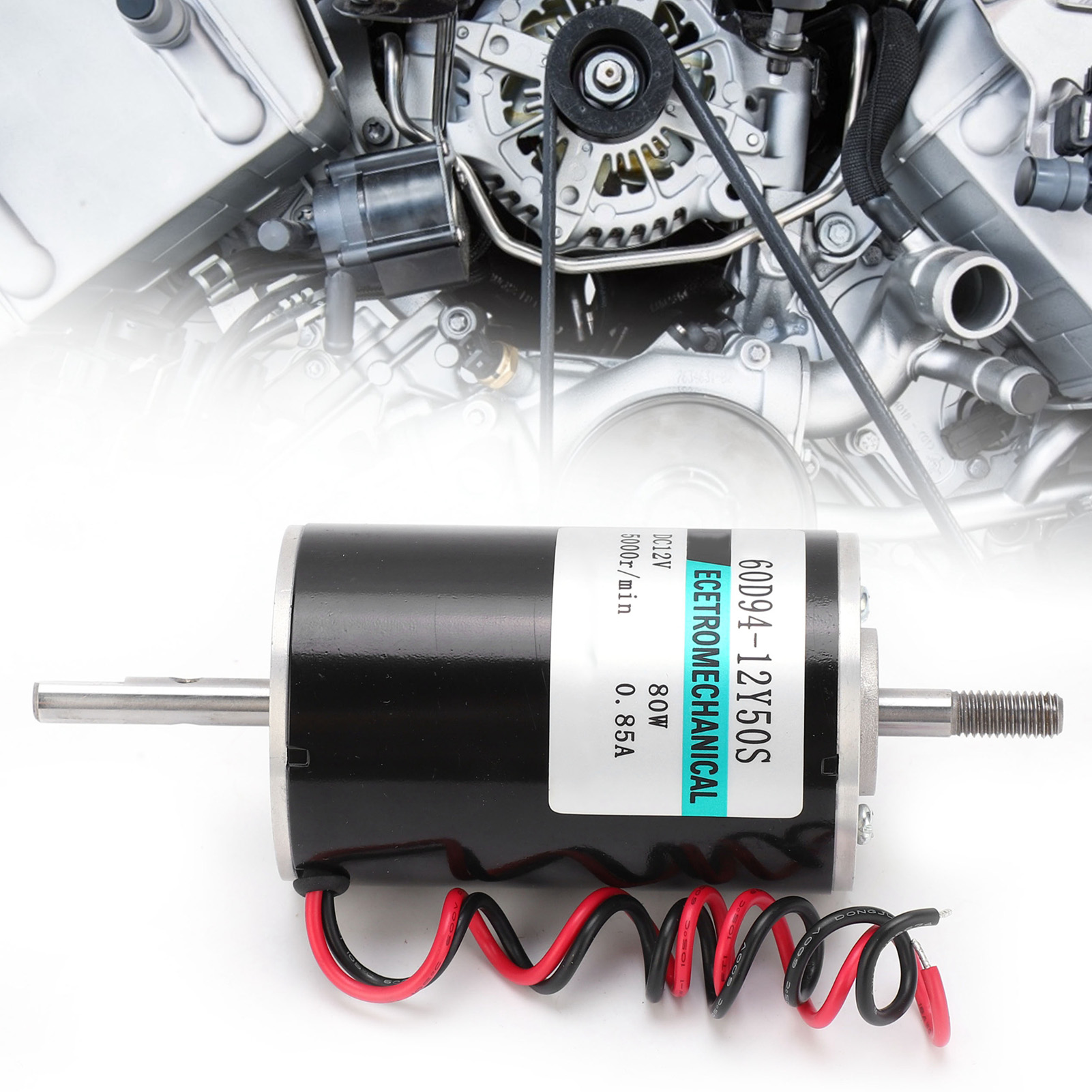 12v Dc Hochgeschwindigkeits-miniaturmotor Xd60d94-12y-50s 80w, Vorwärts Und Rückwärts, Doppelte Abtriebswelle, Drehzahlregelung Und Leiser Betrieb, Kleiner Motor Ohne Stütze.