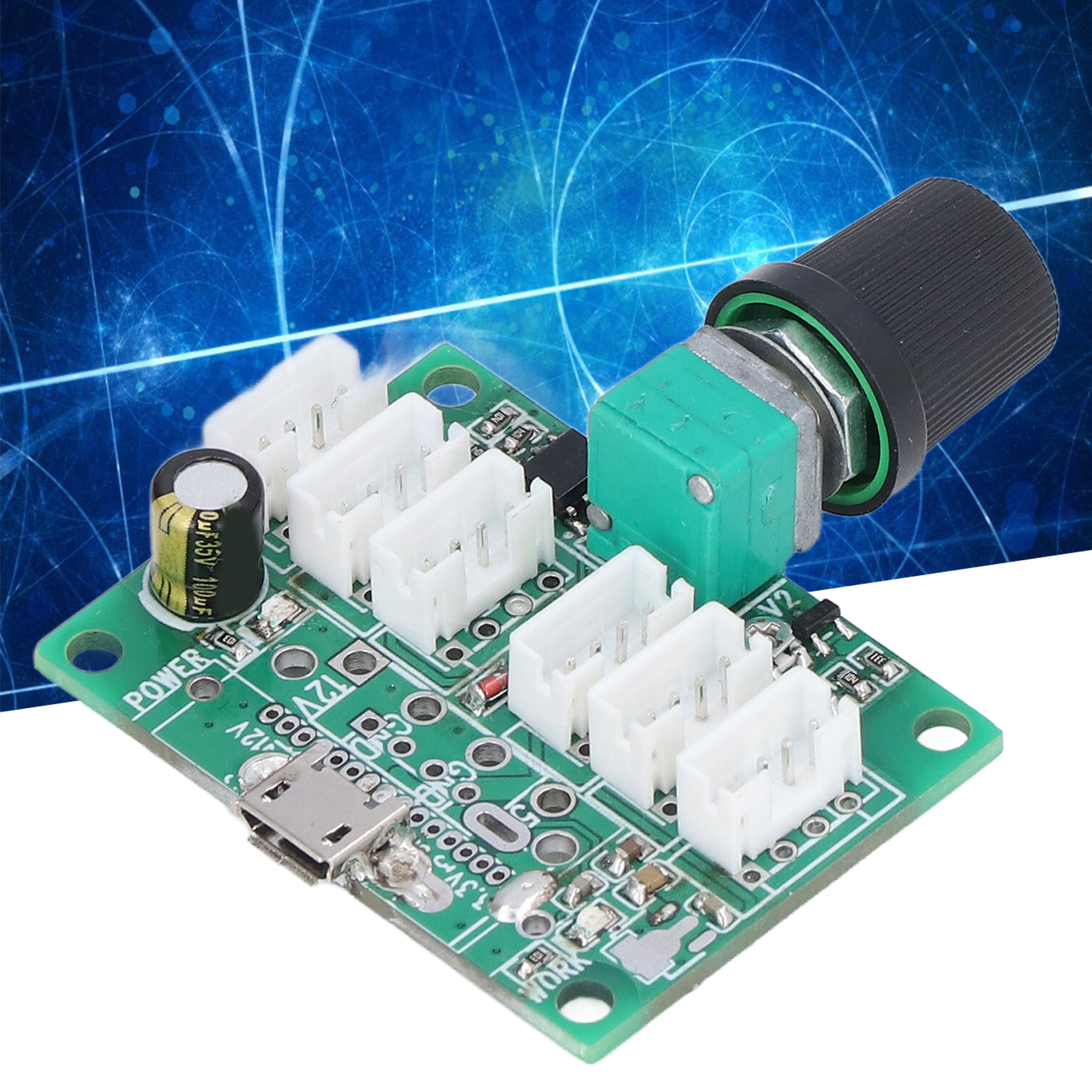 Fc-d012-p007 Usb-lüfterdrehzahlregler, 2,0 Mm Rastermaß, Verdrahtungsanschluss Für Lüfter, Belüftung Und Wärmeableitung