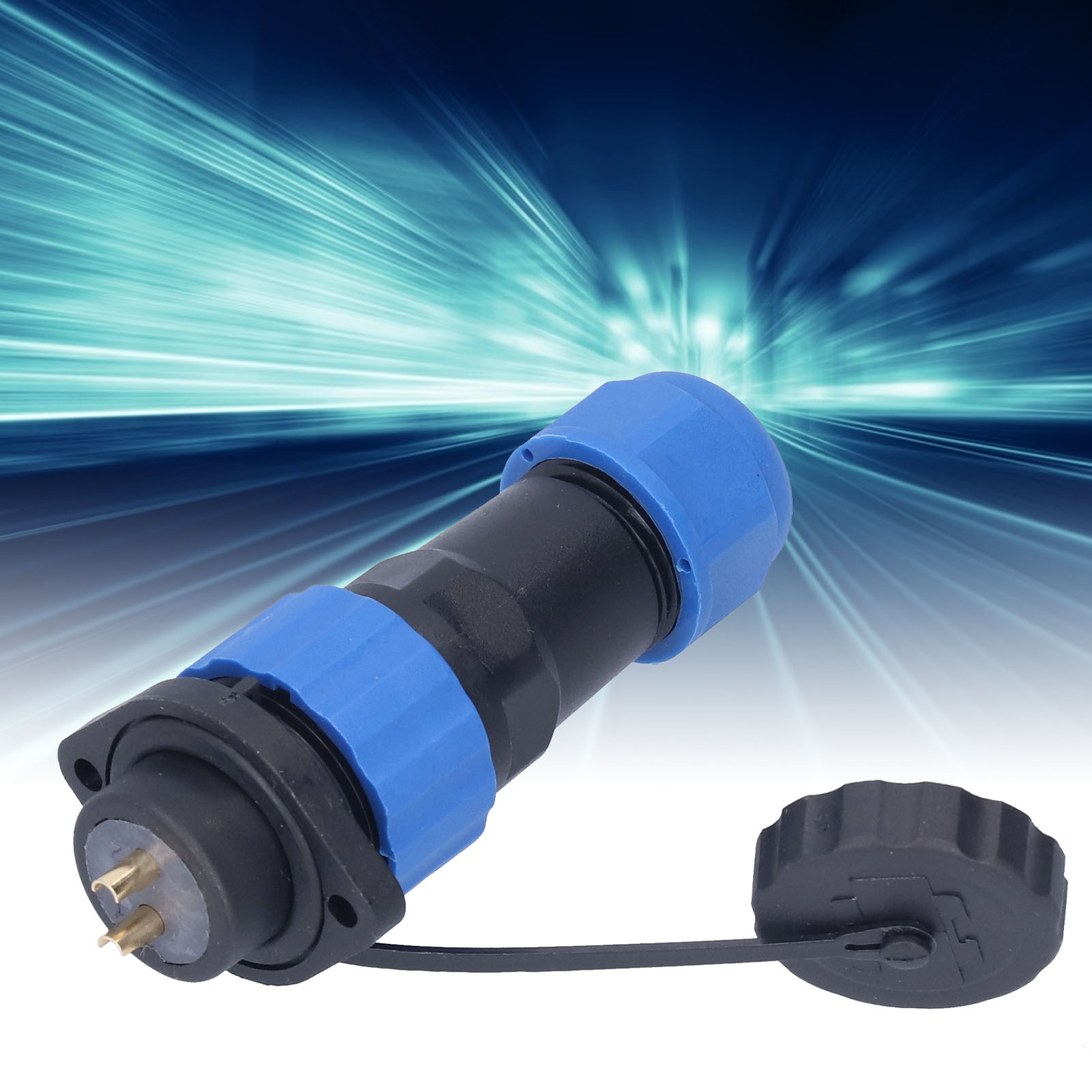 Sp20 Flansch-wasserdichter Stecker Und Buchse Für Die Luftfahrt, Ip68, 380 V, 2 Pins