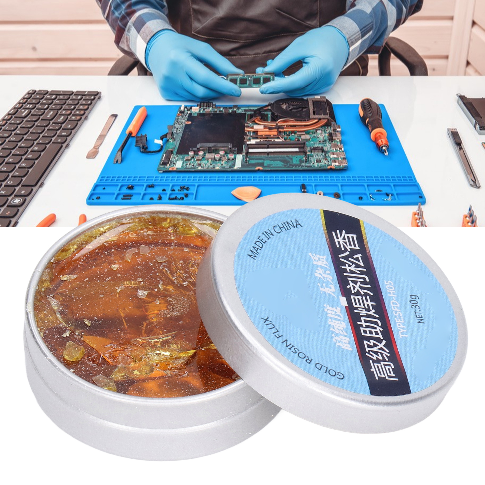 Bleifreies Kolophonium-flussmittel Sfd H05 Für Die Reparatur Von Mobiltelefonen Und Computern, 30 G