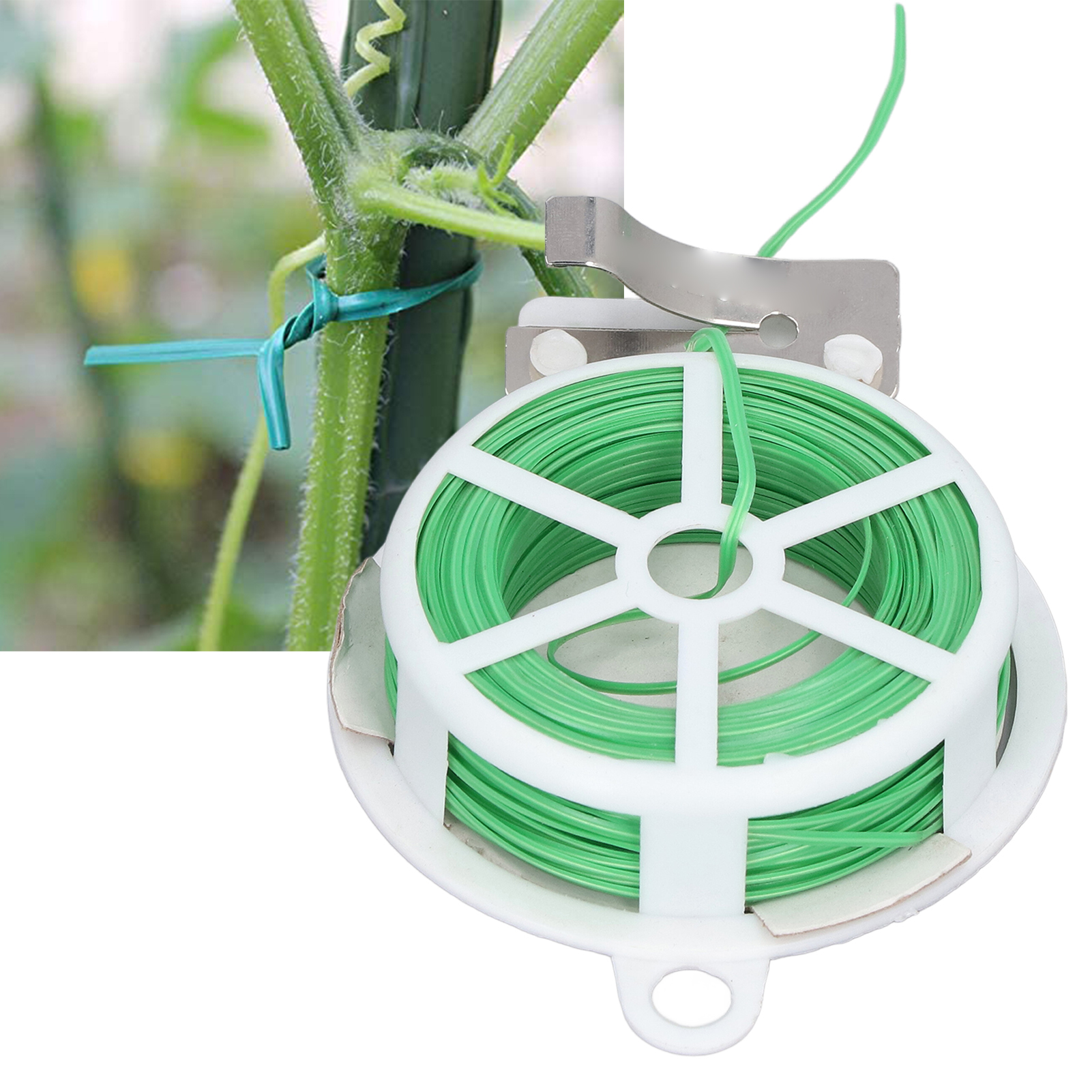 Kabelbinder, Gartenknoten, Pflanzen- Und Strauchschere, 20-m-drahtabroller