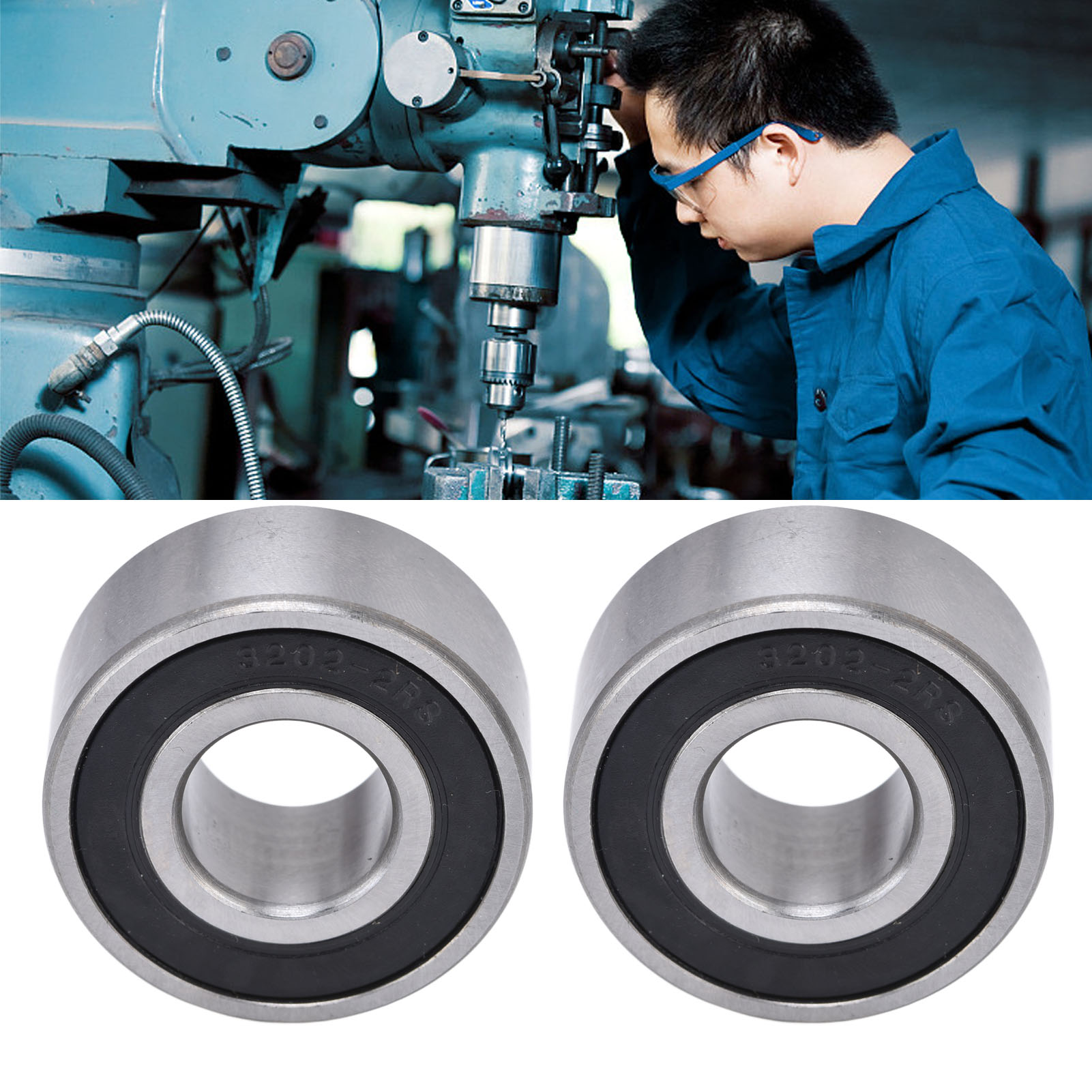 2 Stück Pro Einheit Verkauft 3200-2rs3208-2rs Zweireihige Schrägkugellager 3202-2rs