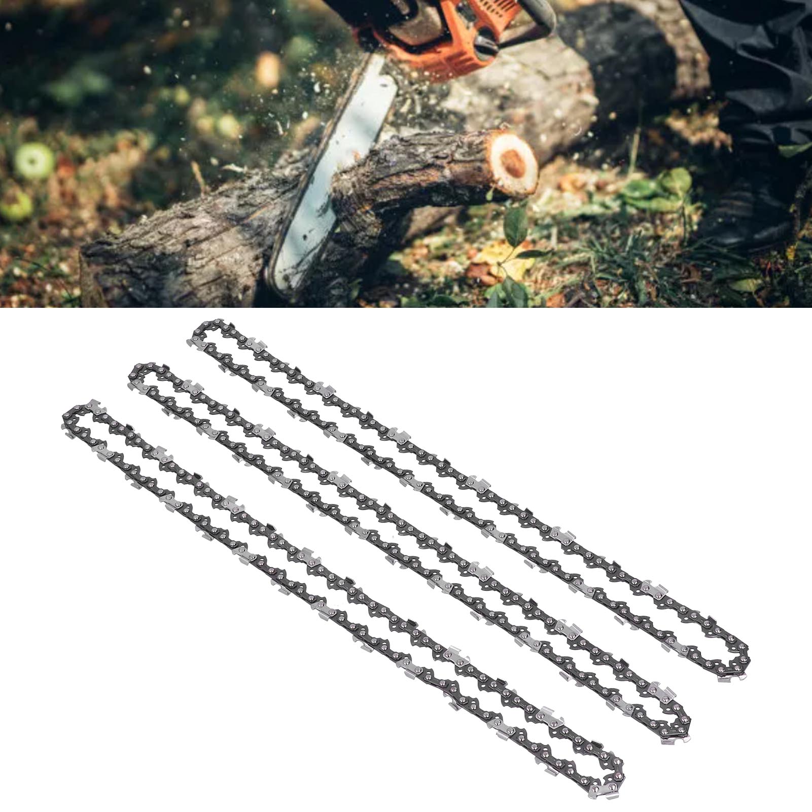 Set Aus 3 Universellen Kettensägenzubehörteilen (12", 14" Und 16"), Kompatibel Mit Forst- Und Thermischen Kettensägen, 16" (56 Segmente).