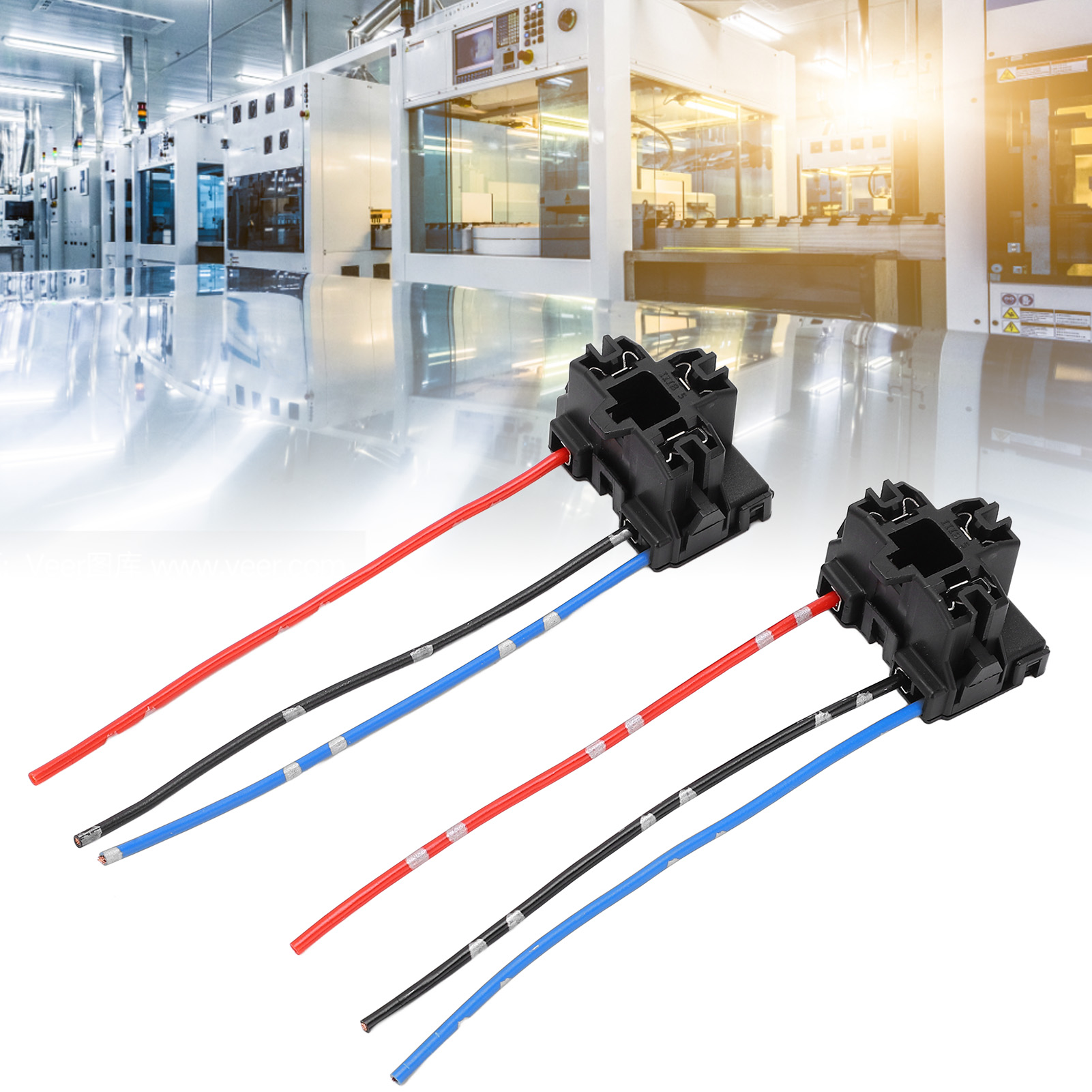 Kabelbaum Mit H4-3-stecker, Abgewinkelter Buchse Und Rechtwinkliger Lampenfassung.
