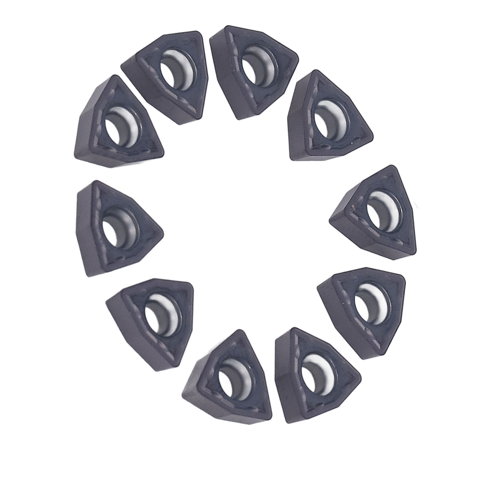 10 Cnc-dreheinsätze, Schneidwerkzeuge, U-bohrer, Schwarz Beschichtete Hartmetall-cnc-einsätze Wcmx050308fx