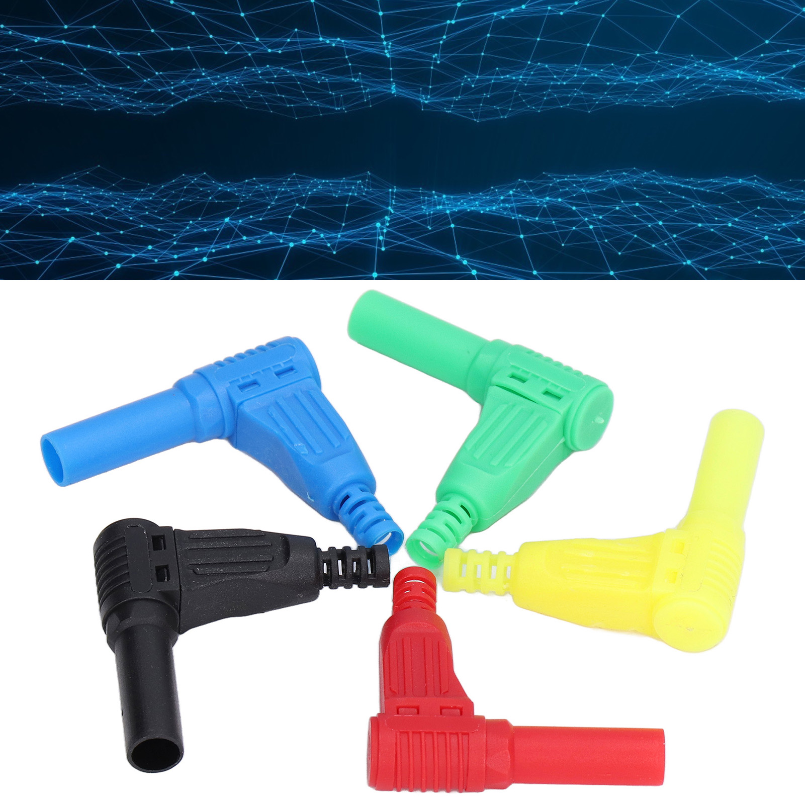 Packung Mit 10 Sicherheitsverschlüssen Für 4-mm-bananenstecker Mit 90-grad-winkelsteckern