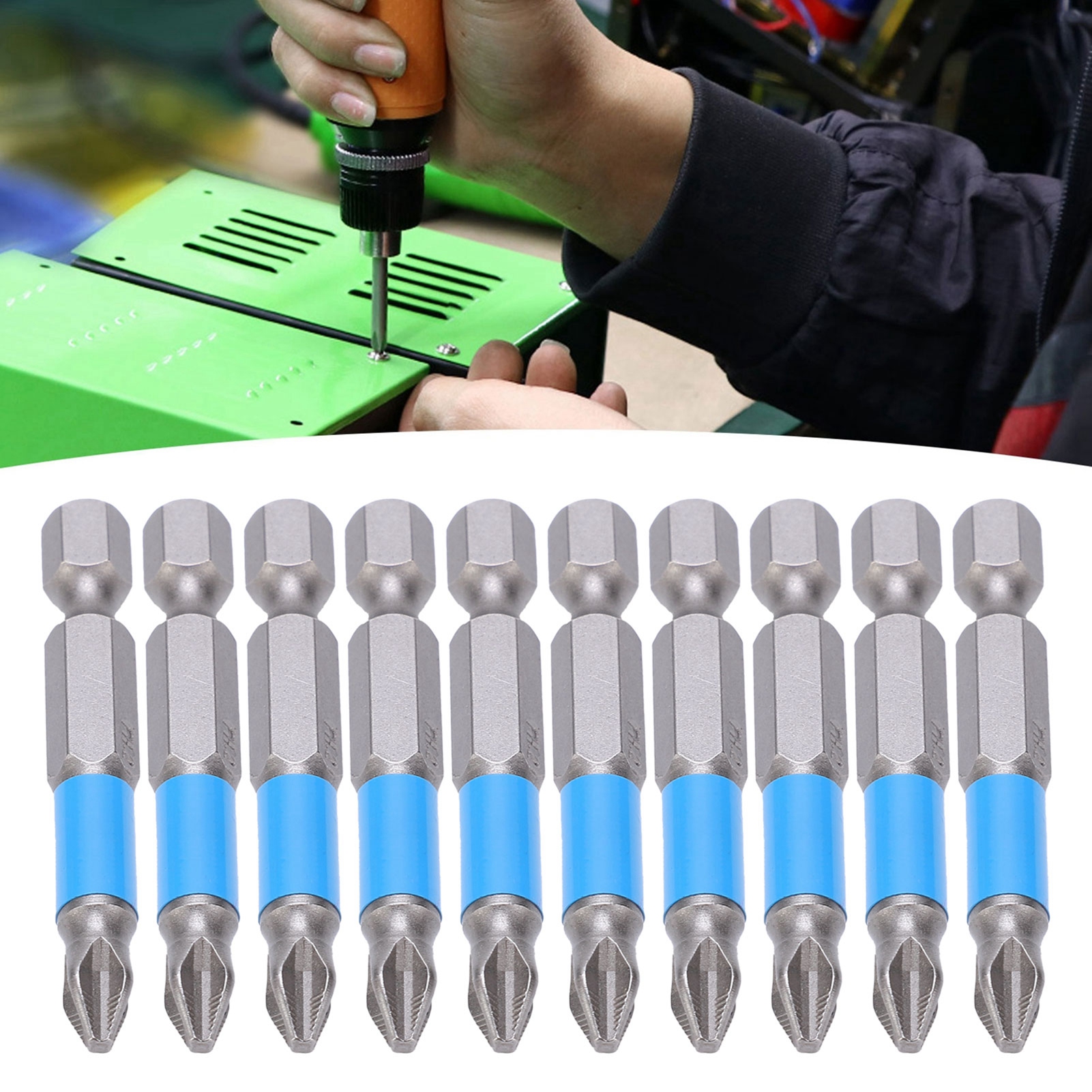 50-mm-s2-antirutsch-schraubendreherbit, Pneumatischer Elektroschraubendreherbit, Elektroschraubendreherbit, Leistungsstarker Magnetbit, Antirutsch-phillips-ph2-bit.