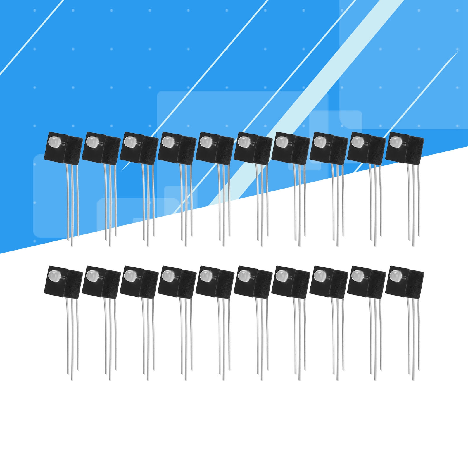 Integrierte Led-lampenfassung, Einzelnes 3-mm-loch, Zweifarbig, Dreipolige Gemeinsame Kathodenlampenfassung, Einzelnes Loch Ohne Zweifarbigen 3-mm-rahmen, Beinhaltet Eine Led (links Grün, Rechts Rot).