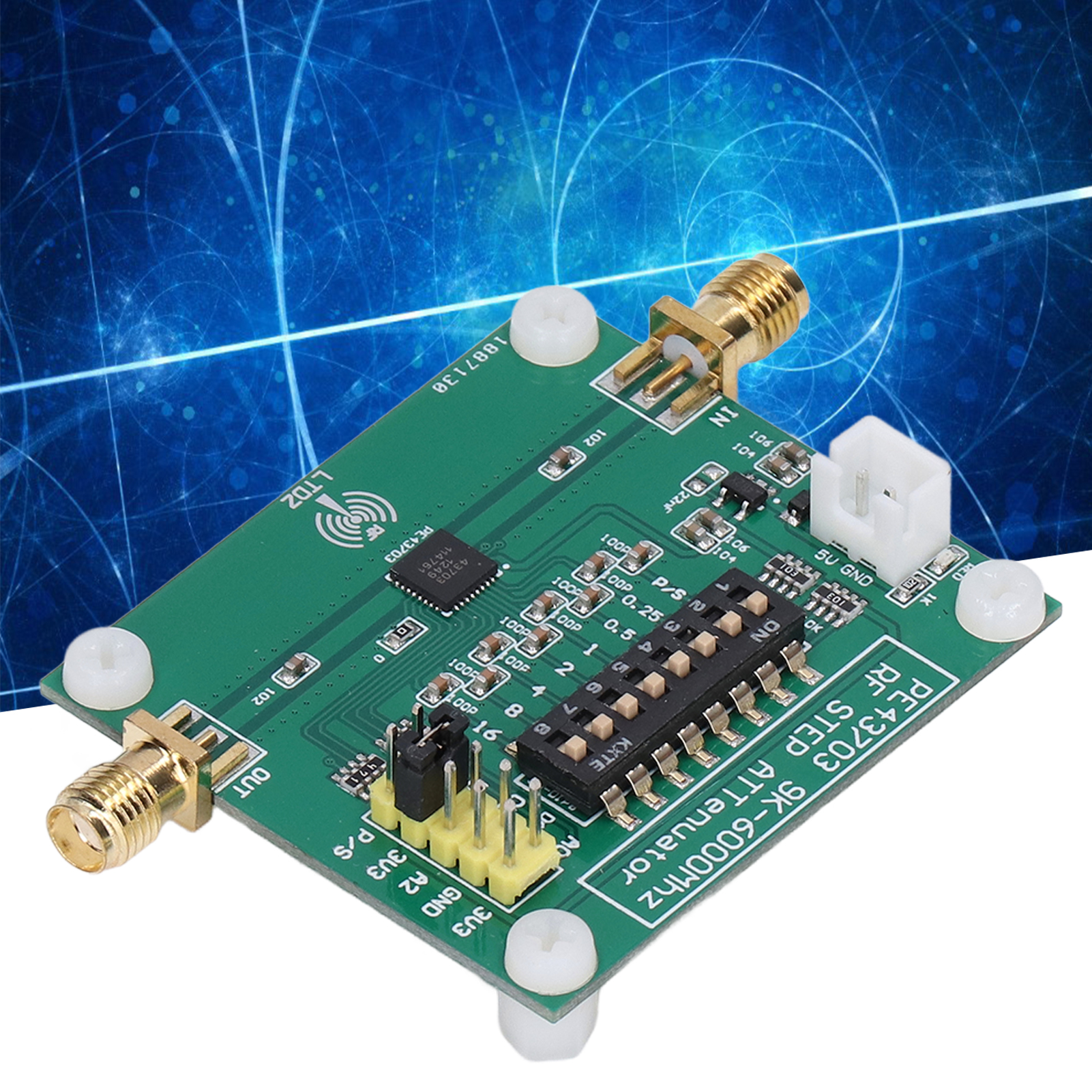 Pe43703 9k-4ghz Digitales Hf-dämpfungsgliedmodul, Seriell-parallel, 0,25db Bis 31,75db Schritte.
