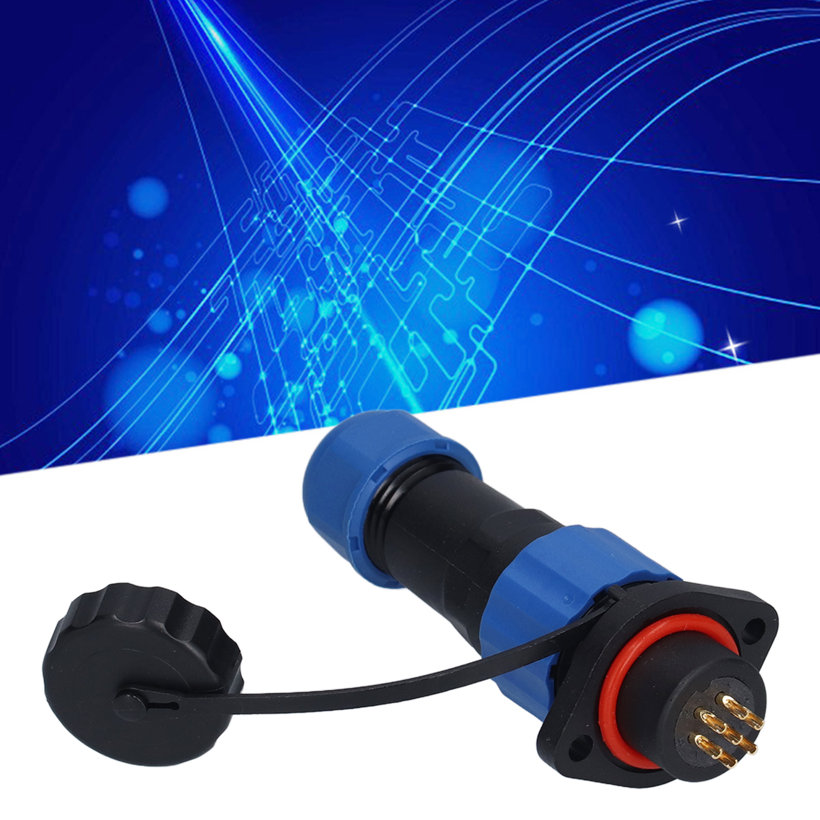 Sp16 Wasserdichter Flanschstecker In Luftfahrtqualität, Ip68, 7-poliger Wasserdichter Flanschstecker.