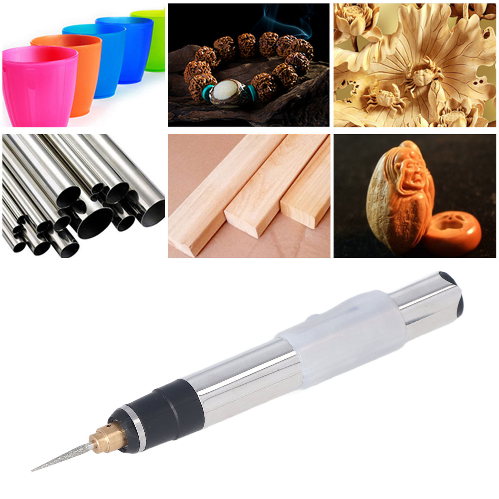 Wiederaufladbarer, Kabelloser Elektrischer Miniatur-gravierstift, Diy-miniatur-gravurwerkzeugset Für Metall, Glas, Keramik, Kunststoff, Holz, Schmuckarmbänder, 30 Graviernadeln, 16 Schablonen Und 1 Ma
