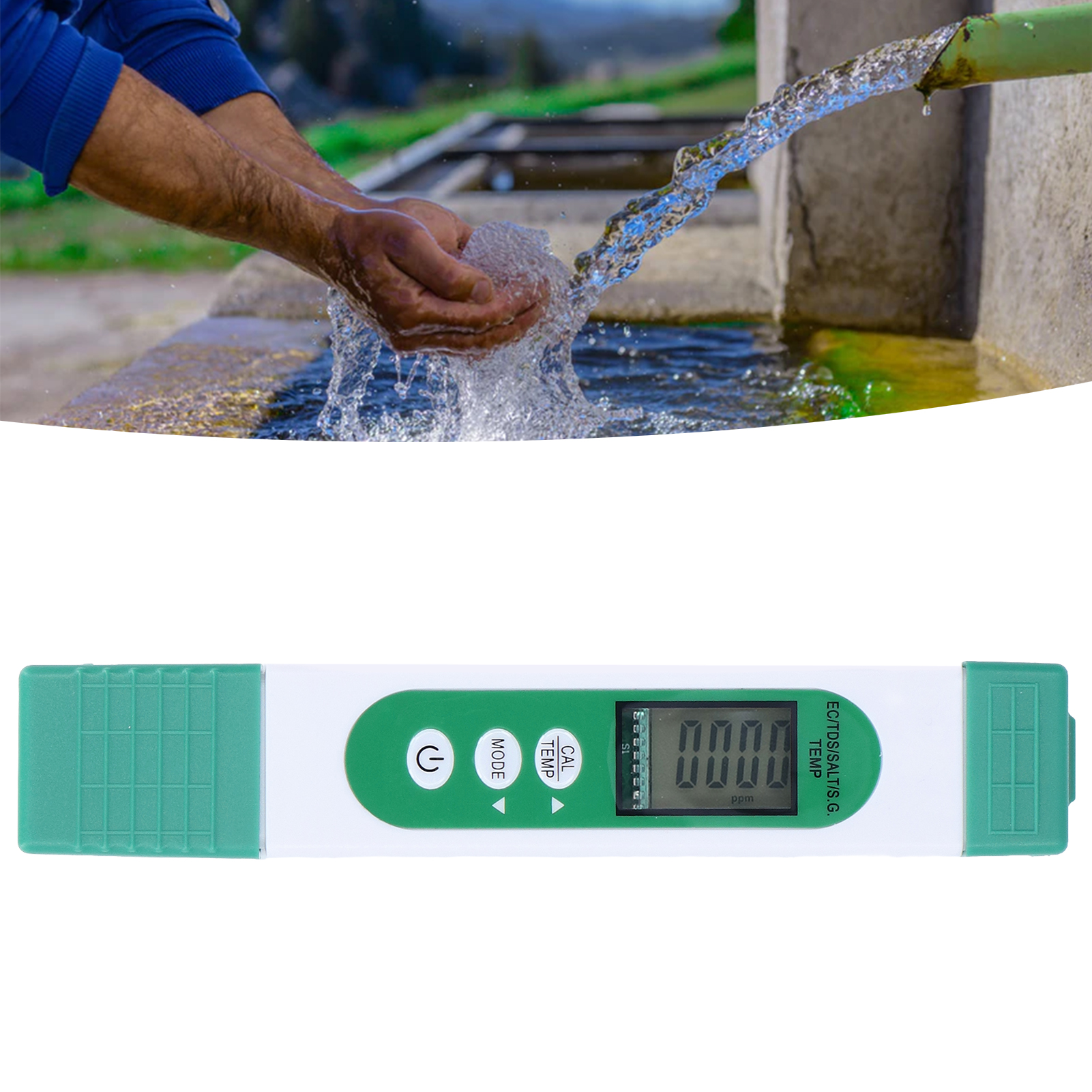 Tds 066 Wasserqualitätsmessgerät: 5-in-1 Multiparameter-tester (ec/tds/salzgehalt) Für Trinkwasser.