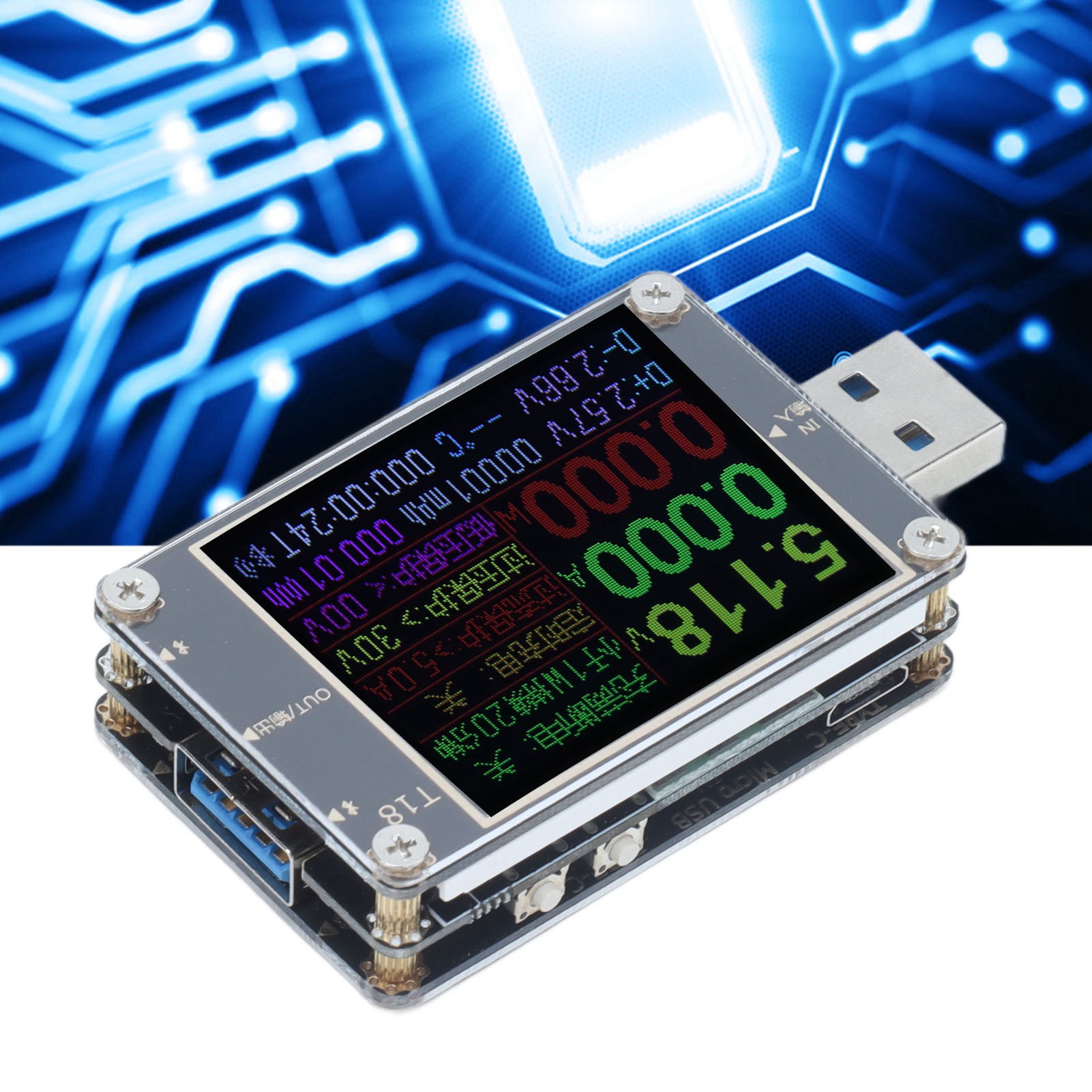 Hochpräziser Usb-tester, Voltmeter Und Amperemeter, Leistungstester Für Schnellladegeräte, Teilentladungstester